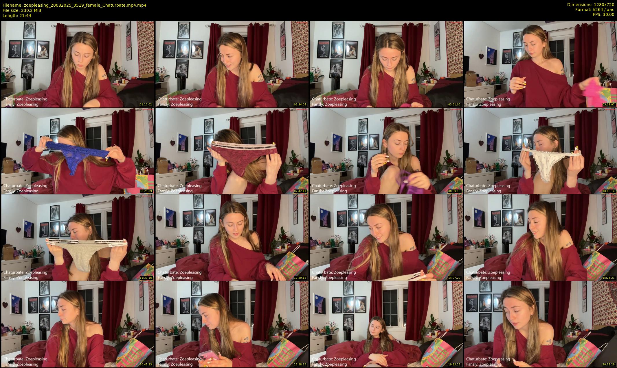 zoepleasing — 22 minute Chaturbate female cam show recording, 720p, Aug 20, 2025
