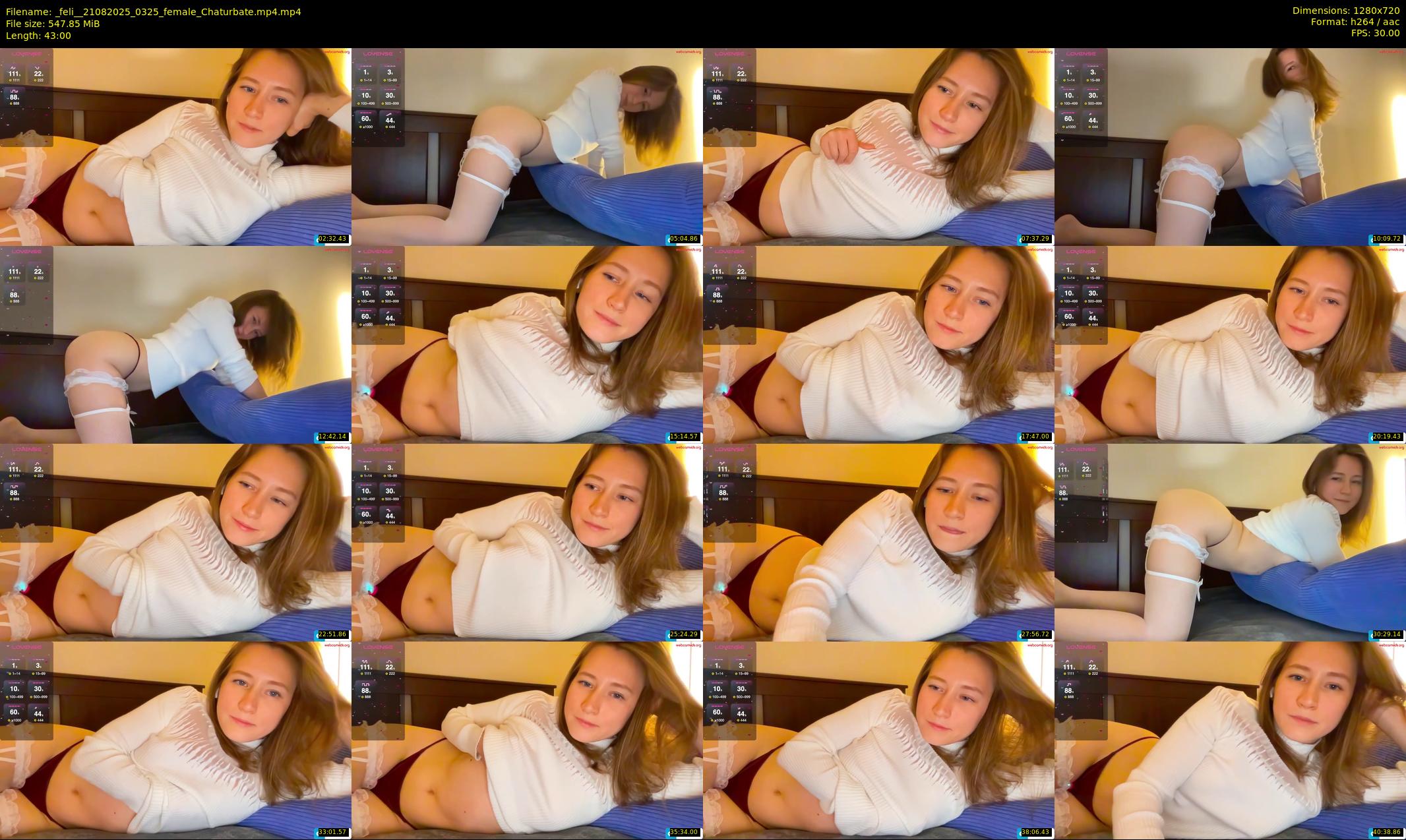 _feli_ — 43 minute Chaturbate female cam show recording, 720p, Aug 21, 2025