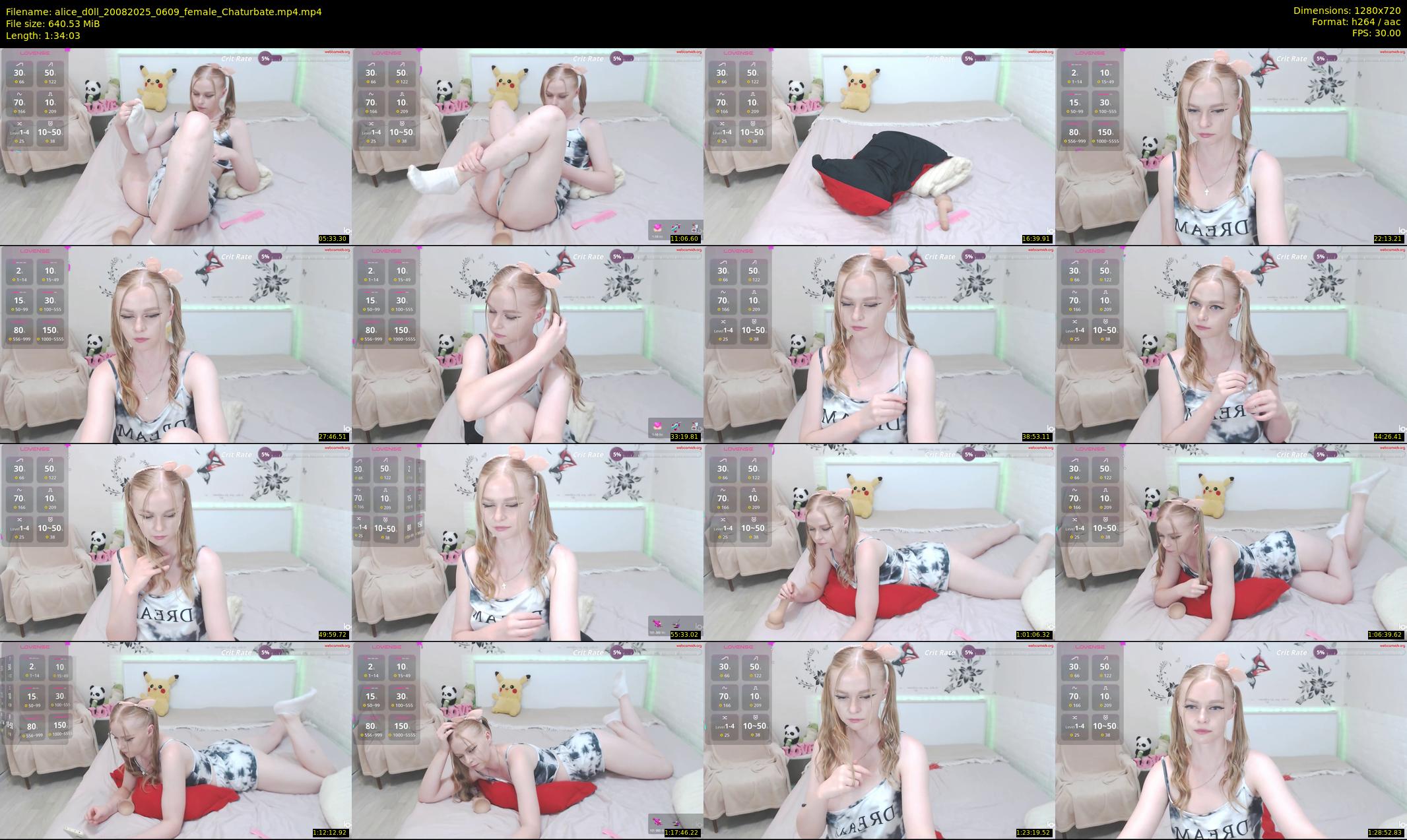 alice_d0ll — 95 minute Chaturbate female cam show recording, 720p, Aug 20, 2025