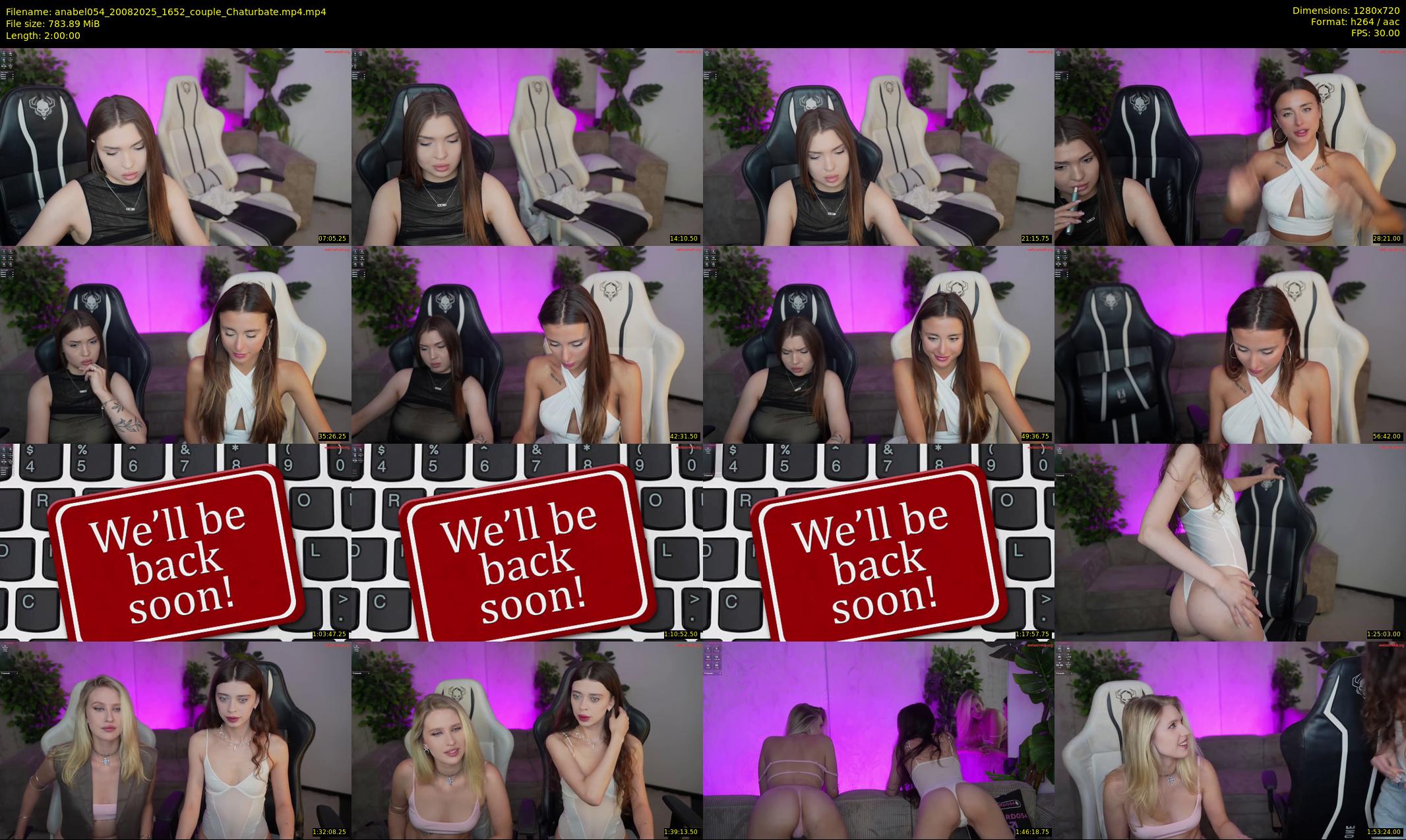 anabel054 — 120 minute Chaturbate female cam show recording, 720p, Aug 20, 2025