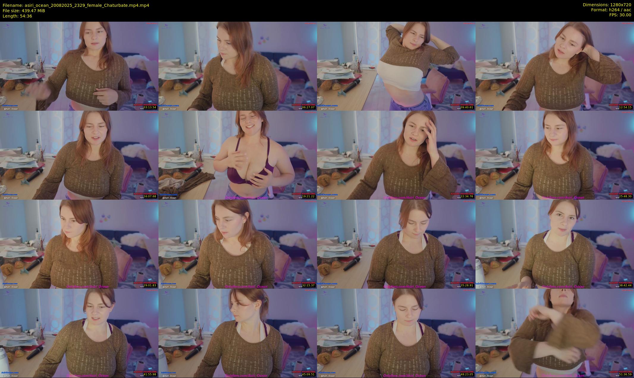 asiri_ocean — 55 minute Chaturbate female cam show recording, 720p, Aug 20, 2025
