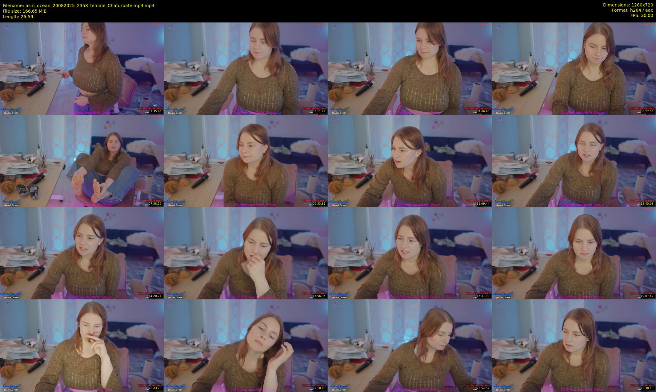 asiri_ocean — 27 minute Chaturbate female cam show recording, 720p, Aug 20, 2025