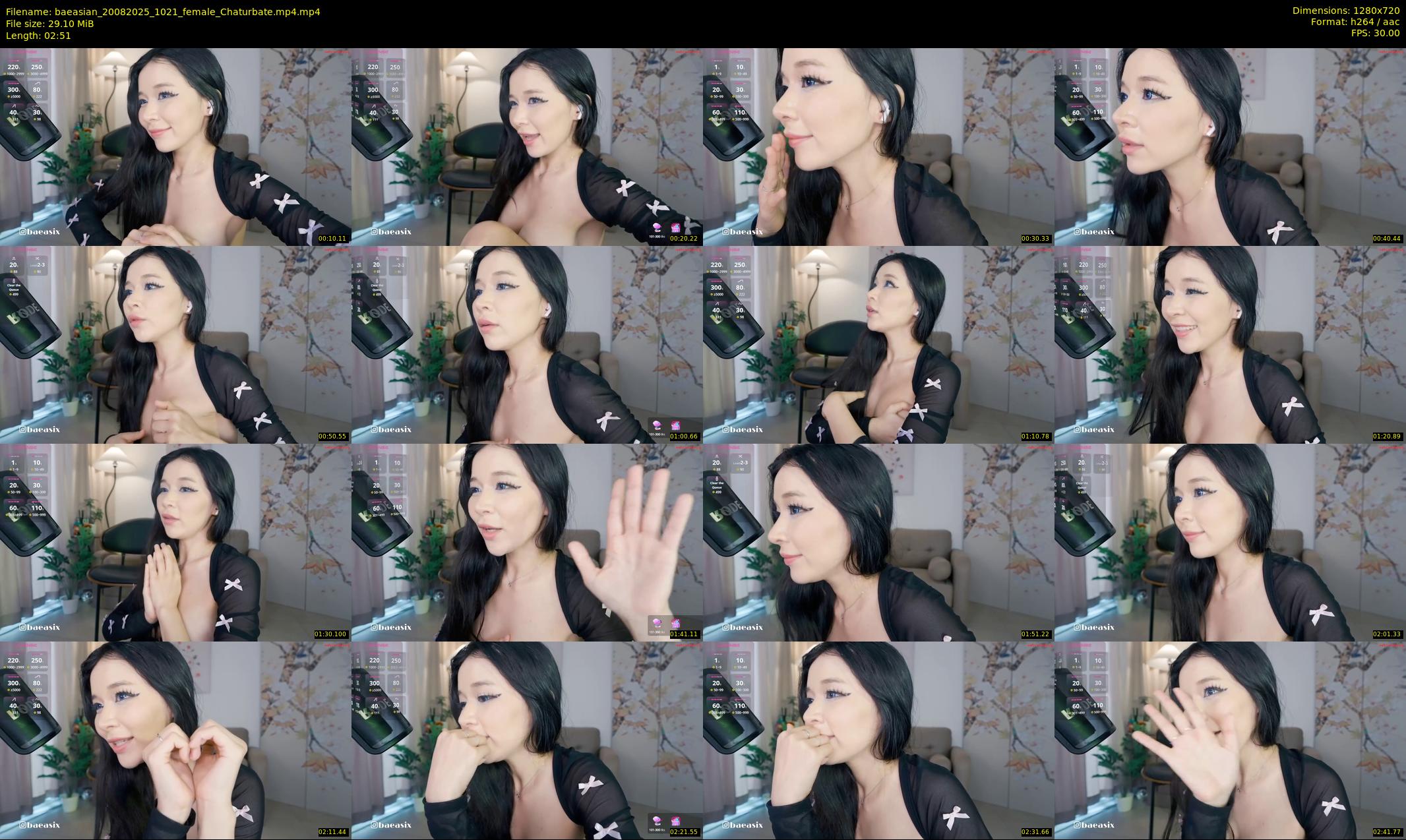baeasian — 3 minute Chaturbate female cam show recording, 720p, Aug 20, 2025