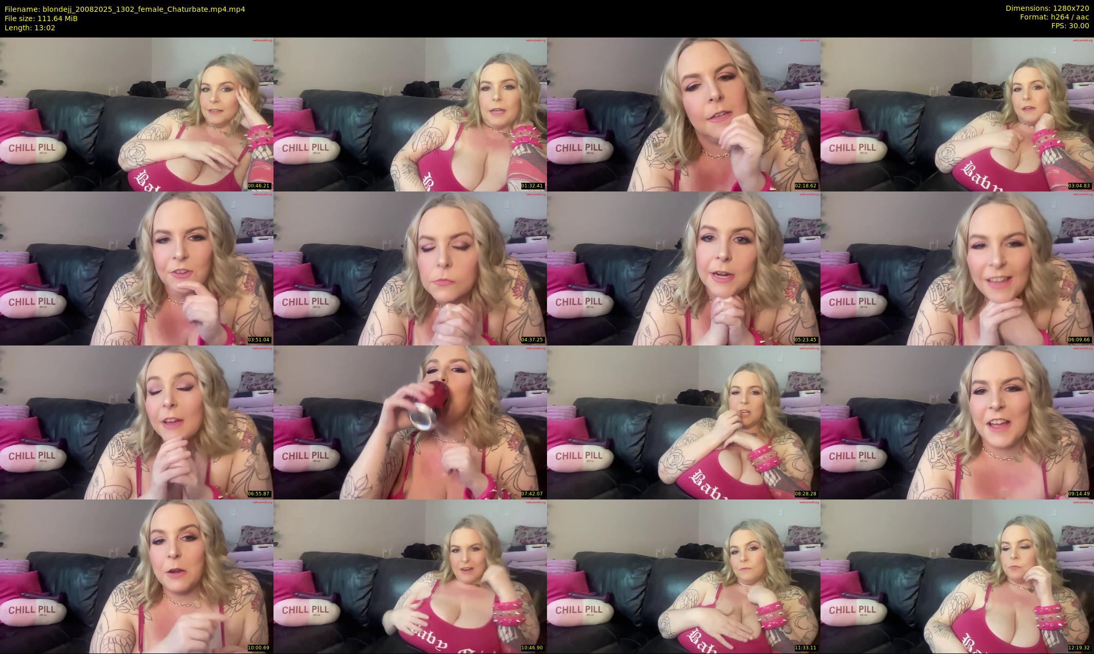 blondejj — 14 minute Chaturbate female cam show recording, 720p, Aug 20, 2025