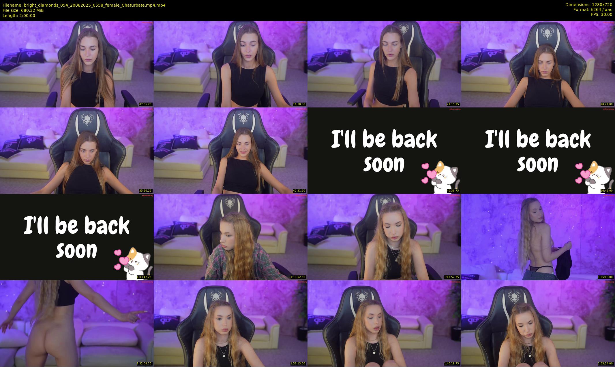 bright_diamonds_054 — 120 minute Chaturbate couple cam show recording, 720p, Aug 20, 2025