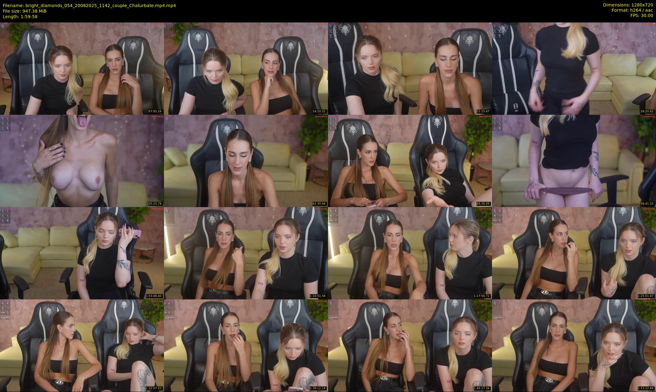 bright_diamonds_054 — 120 minute Chaturbate couple cam show recording, 720p, Aug 20, 2025
