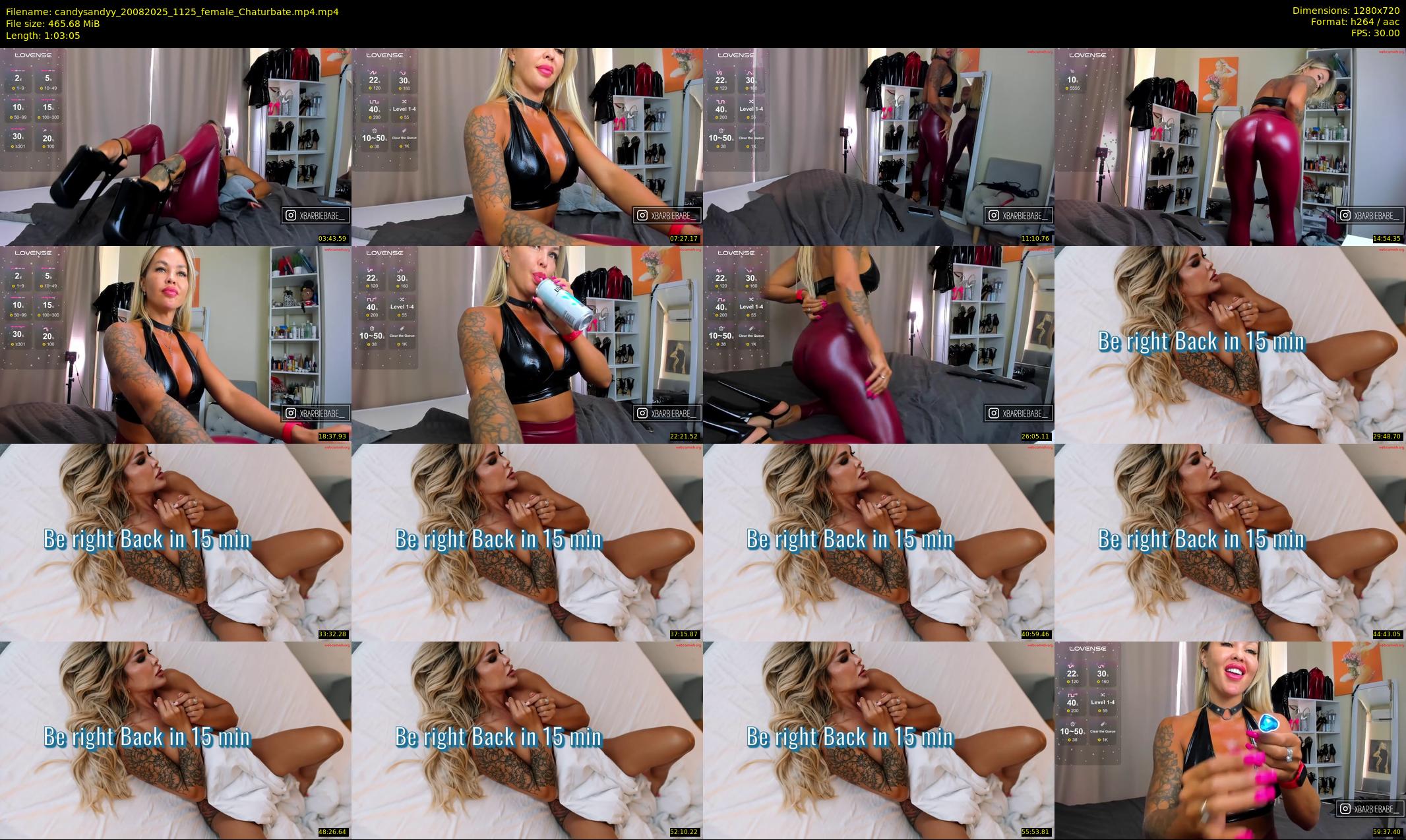candysandyy — 64 minute Chaturbate female cam show recording, 720p, Aug 20, 2025