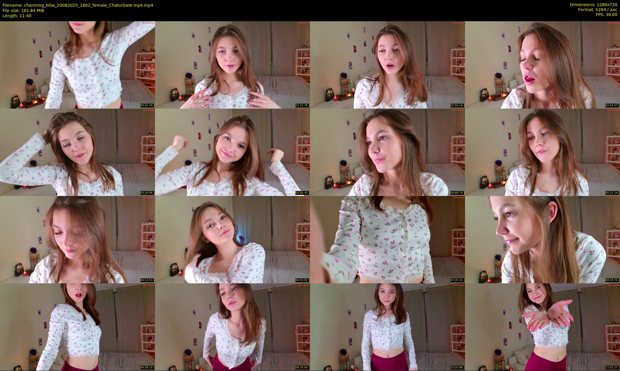 charming_bliss — 12 minute Chaturbate female cam show recording, 720p, Aug 20, 2025