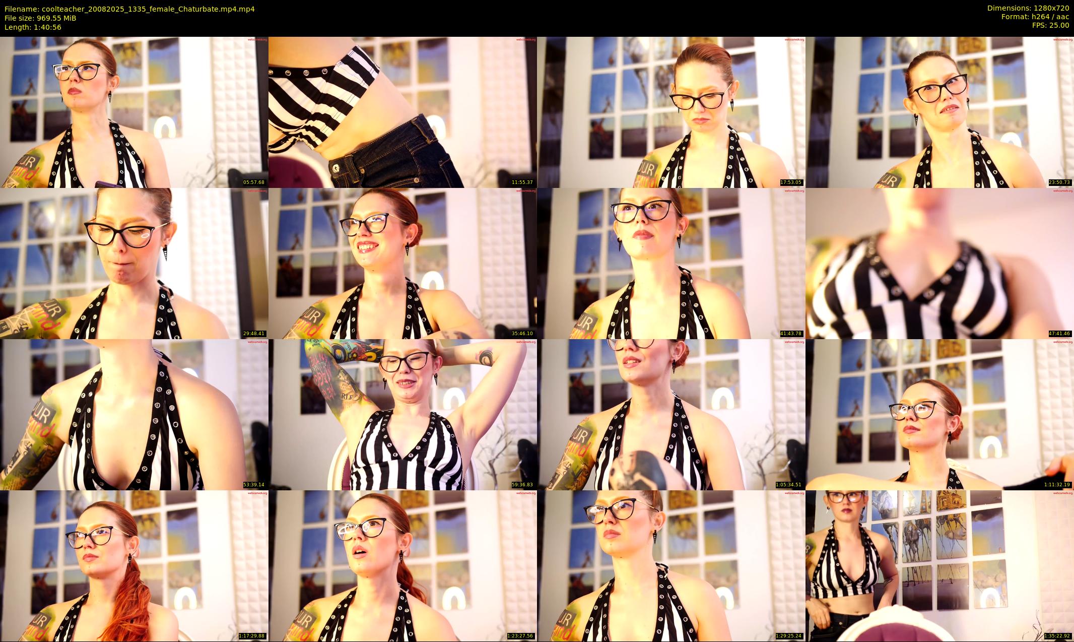 coolteacher — 101 minute Chaturbate female cam show recording, 720p, Aug 20, 2025