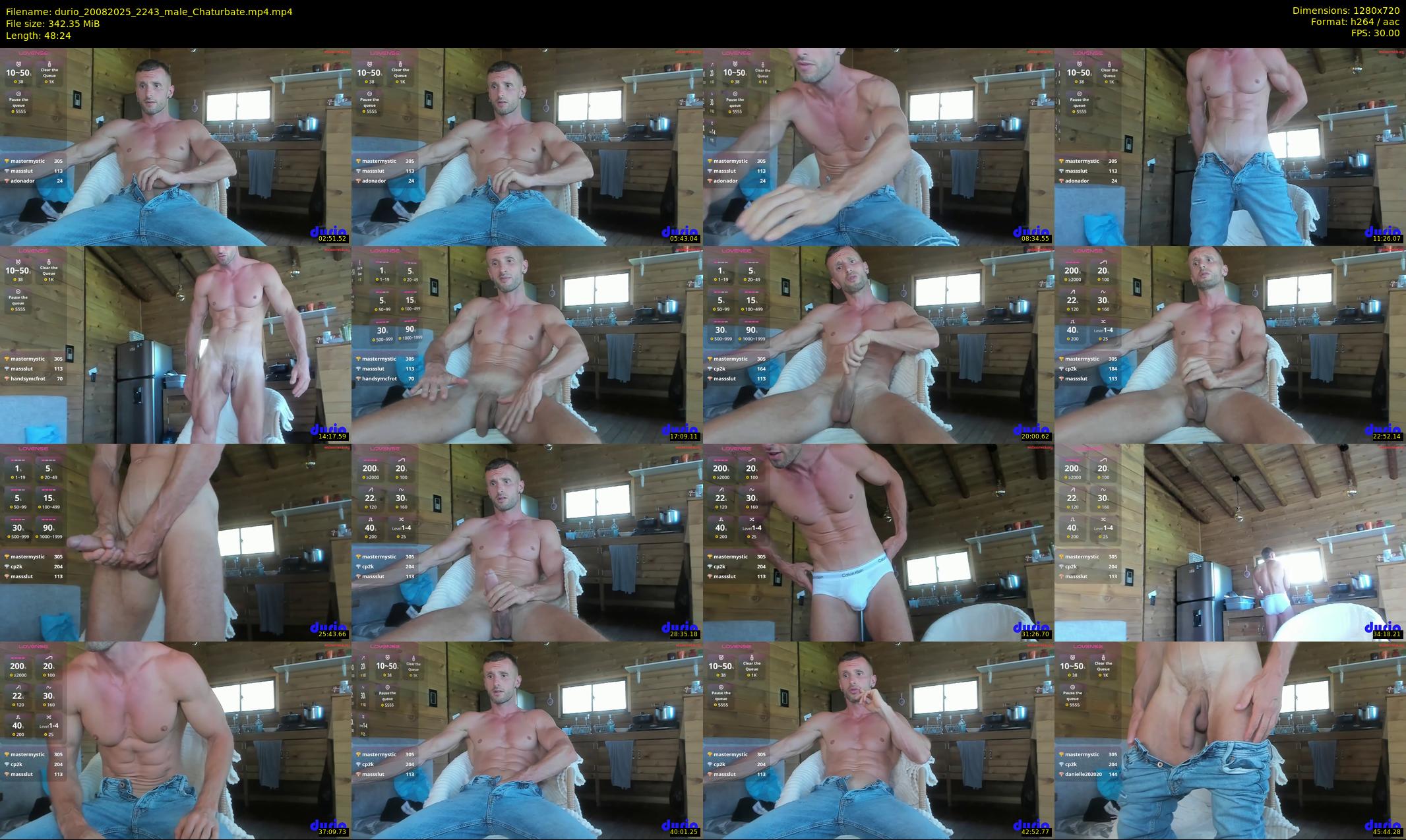 durio — 49 minute Chaturbate male cam show recording, 720p, Aug 20, 2025