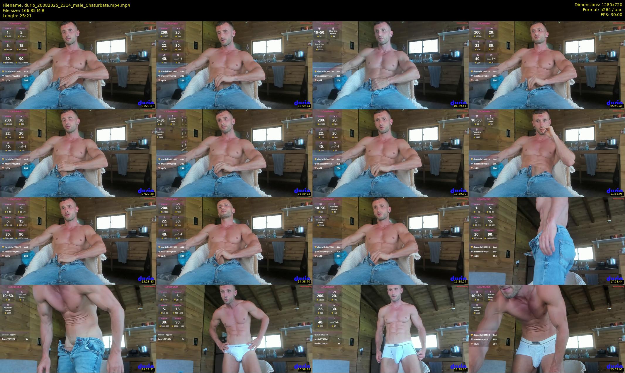 durio — 26 minute Chaturbate male cam show recording, 720p, Aug 20, 2025