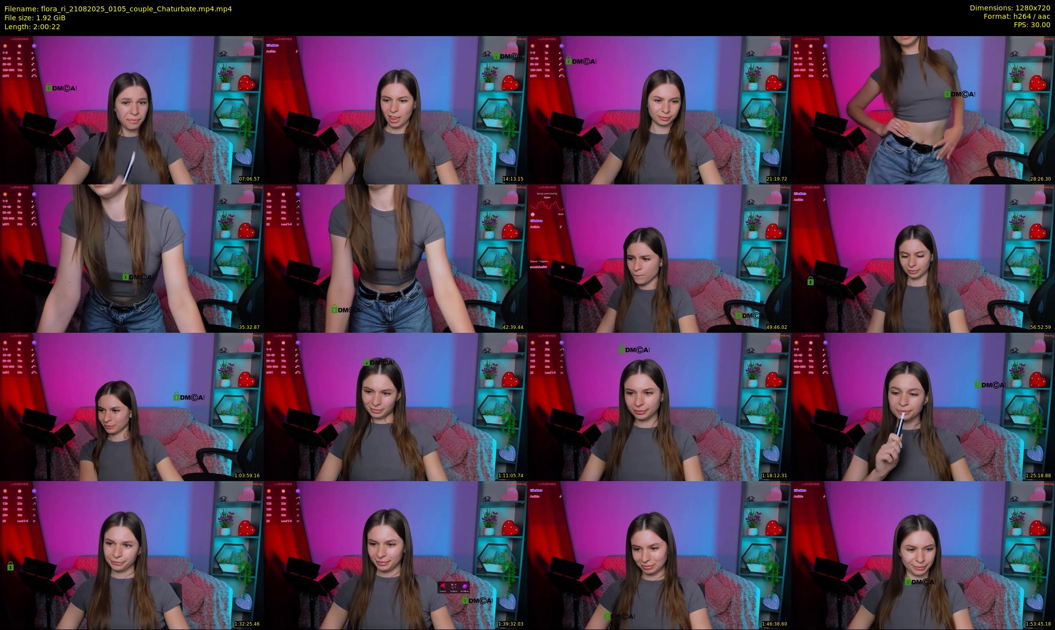 flora_ri — 121 minute Chaturbate female cam show recording, 720p, Aug 21, 2025