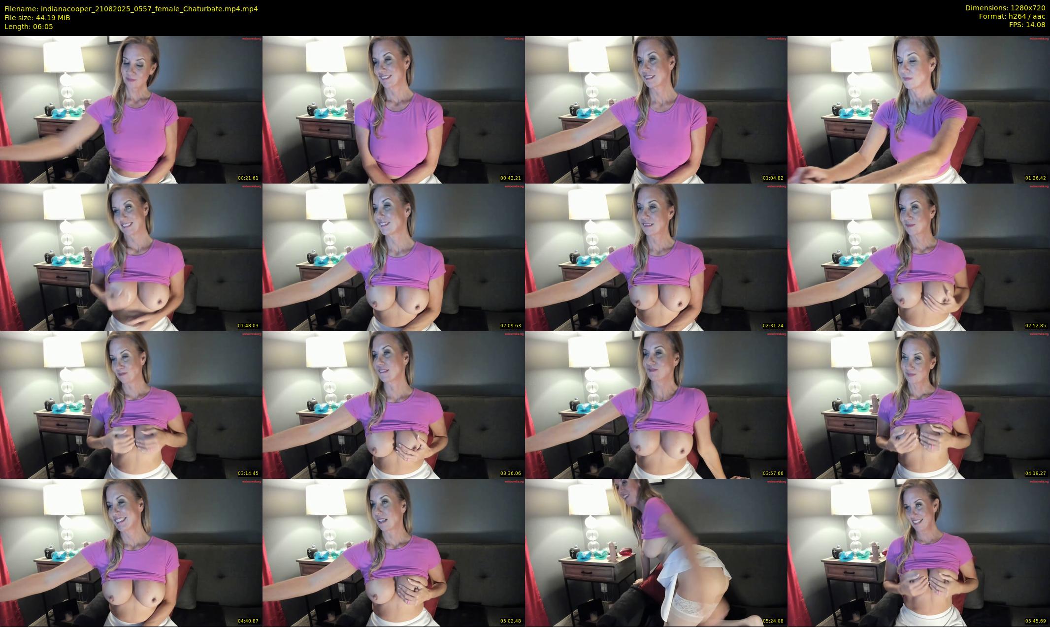 indianacooper — 7 minute Chaturbate female cam show recording, 720p, Aug 21, 2025