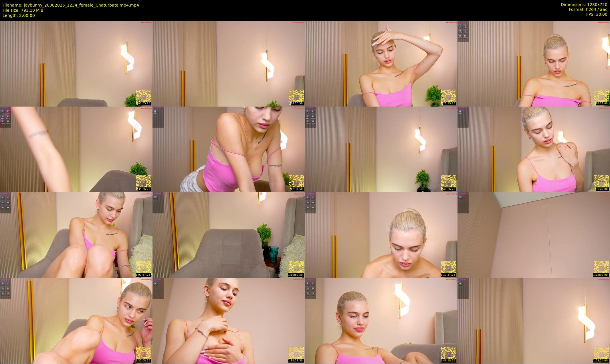 joybunny — 120 minute Chaturbate female cam show recording, 720p, Aug 20, 2025