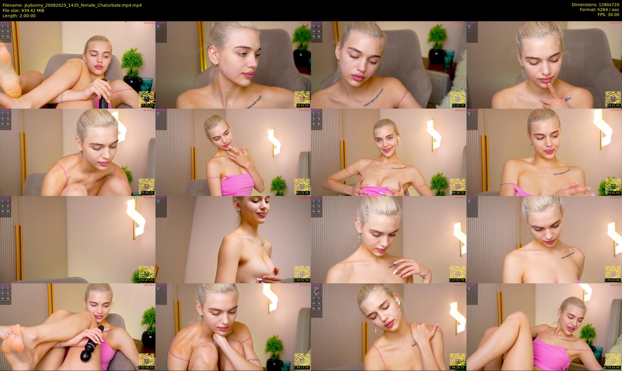 joybunny — 120 minute Chaturbate female cam show recording, 720p, Aug 20, 2025