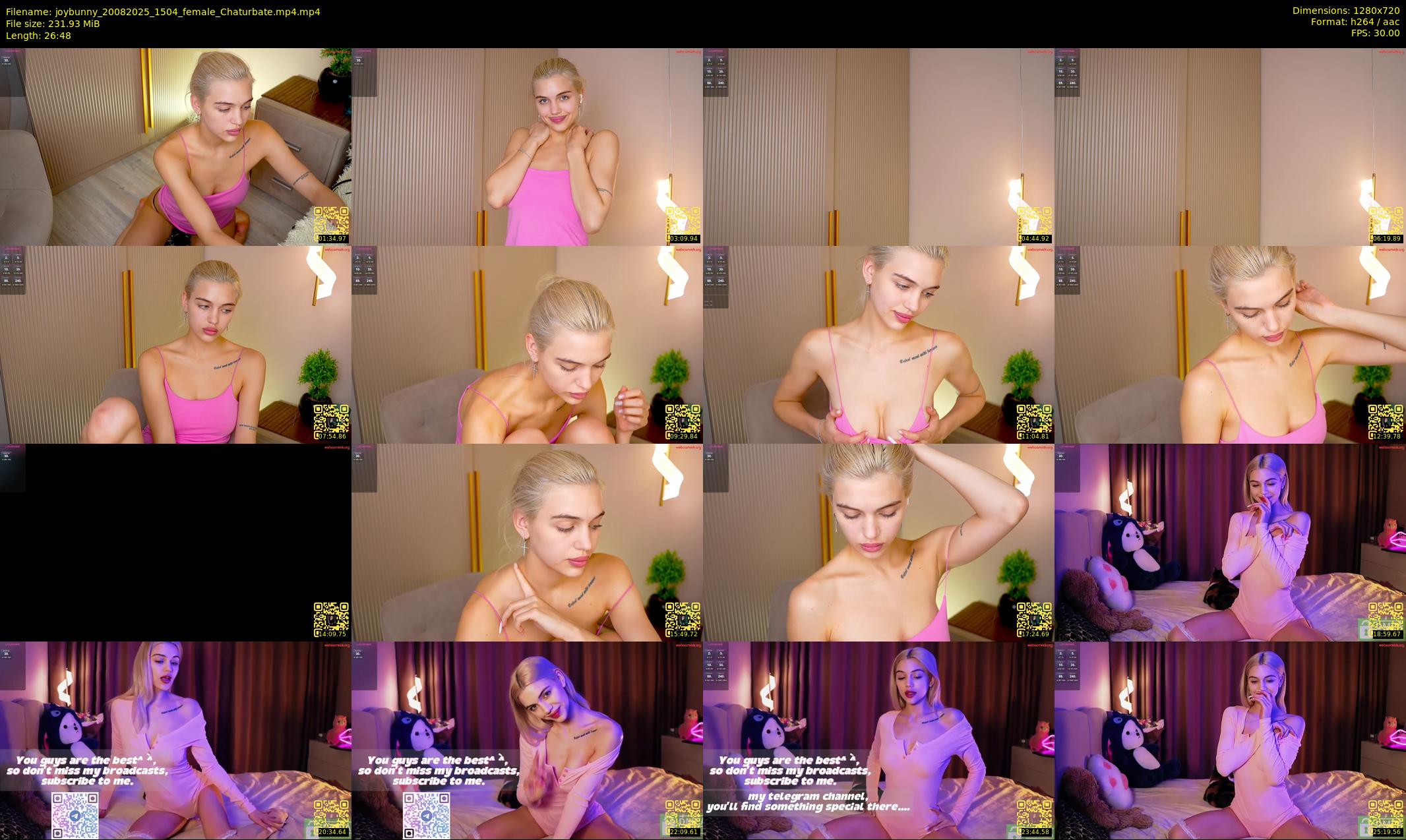 joybunny — 27 minute Chaturbate female cam show recording, 720p, Aug 20, 2025