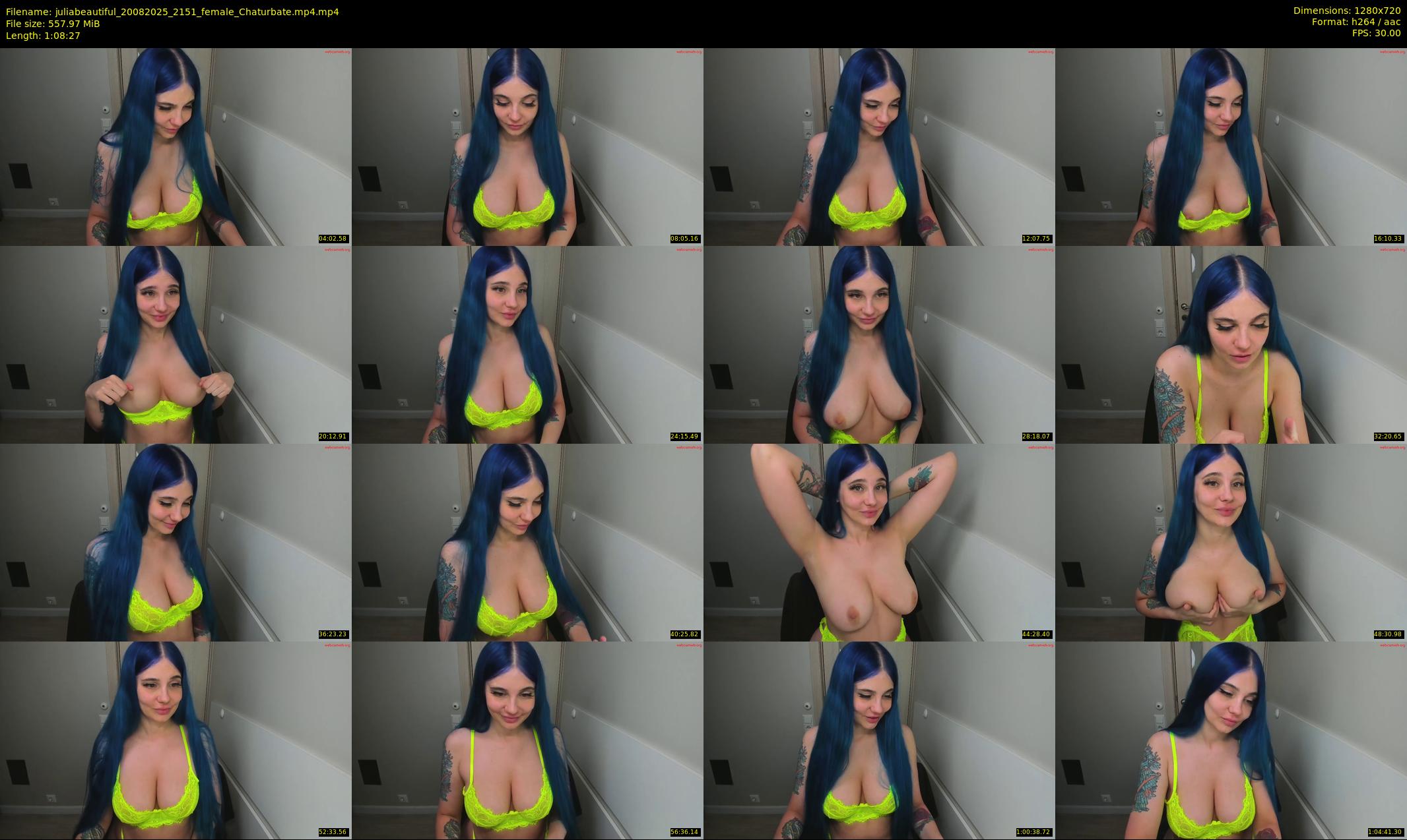 juliabeautiful — 69 minute Chaturbate female cam show recording, 720p, Aug 20, 2025