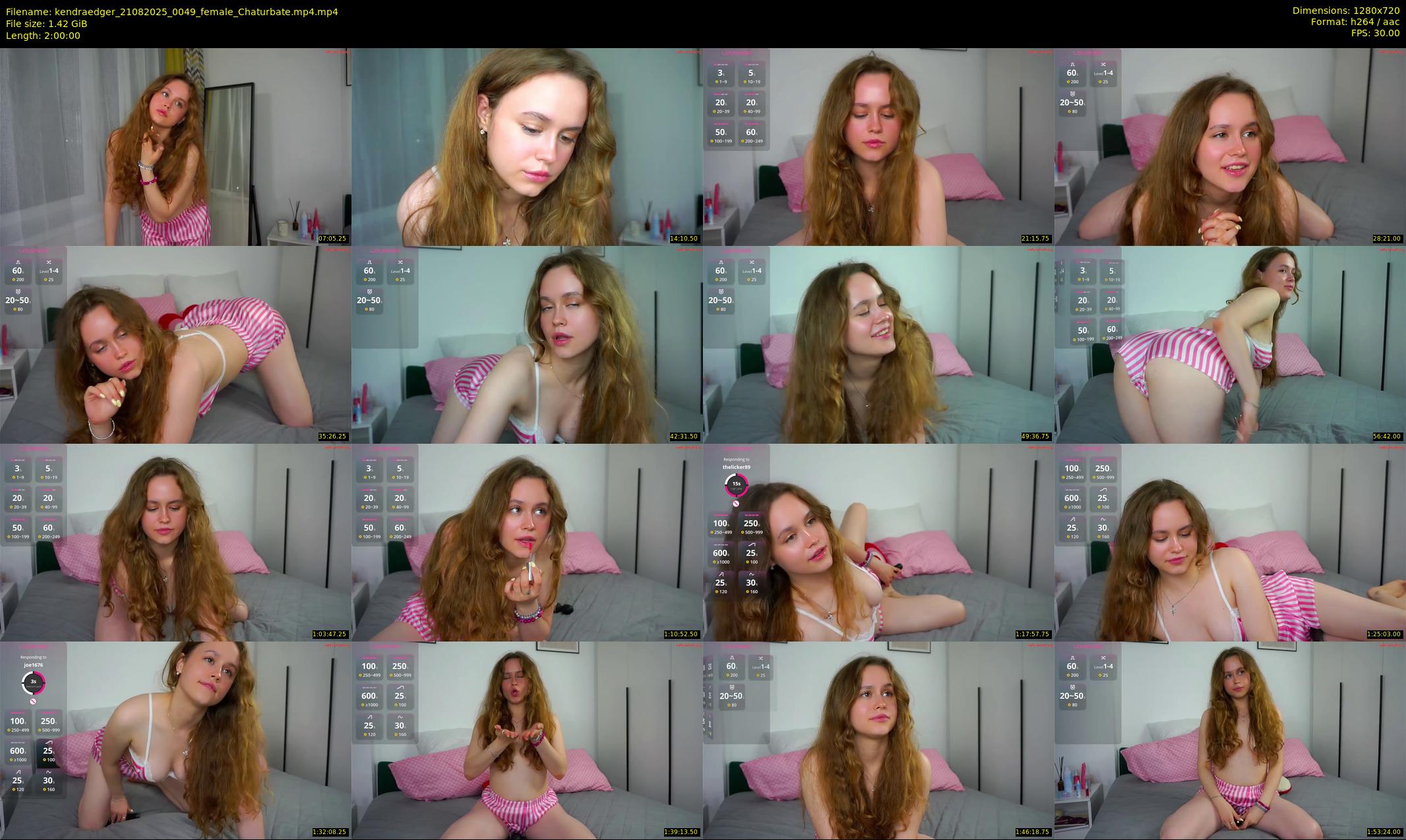 kendraedger — 120 minute Chaturbate female cam show recording, 720p, Aug 21, 2025