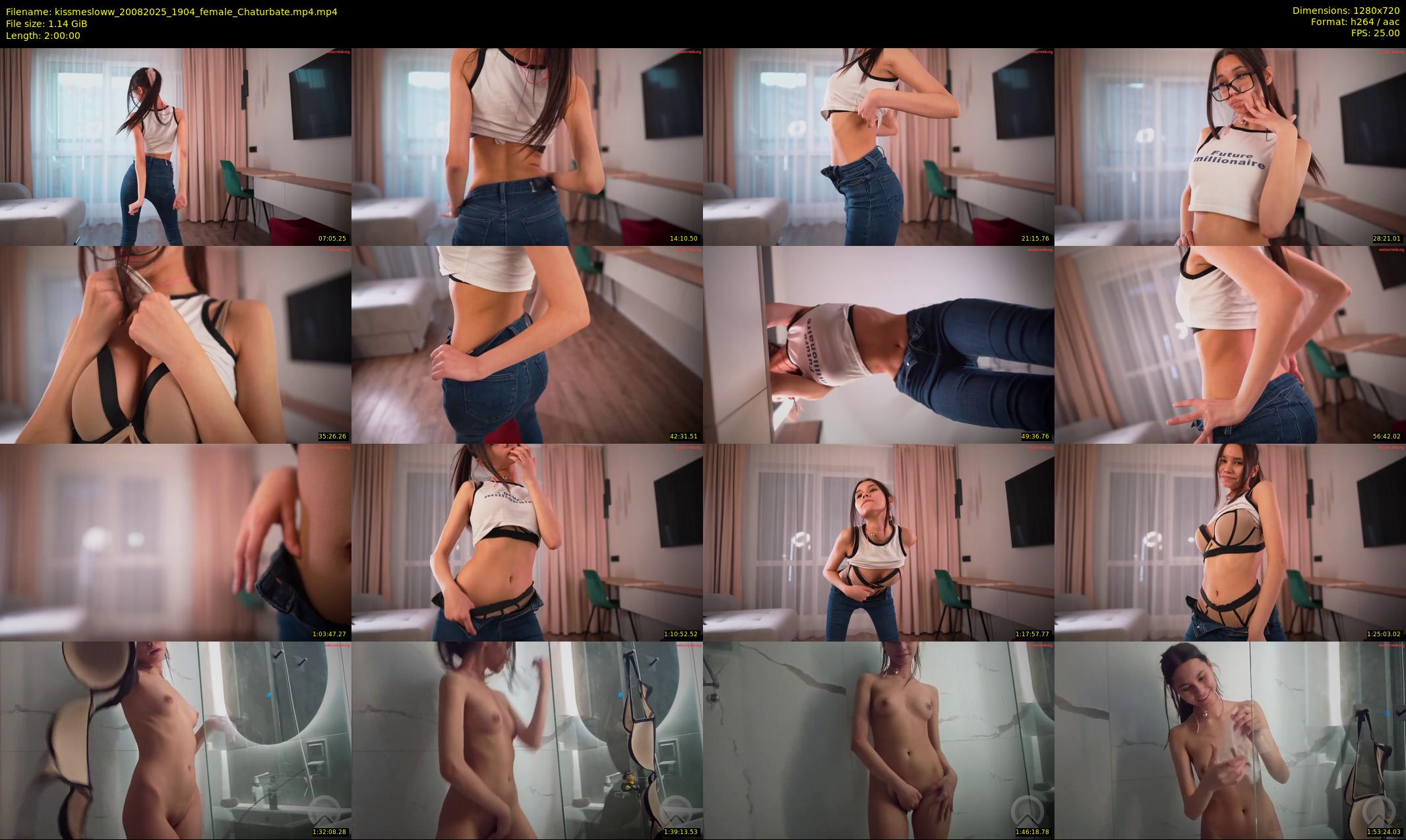 kissmesloww — 120 minute Chaturbate female cam show recording, 720p, Aug 20, 2025