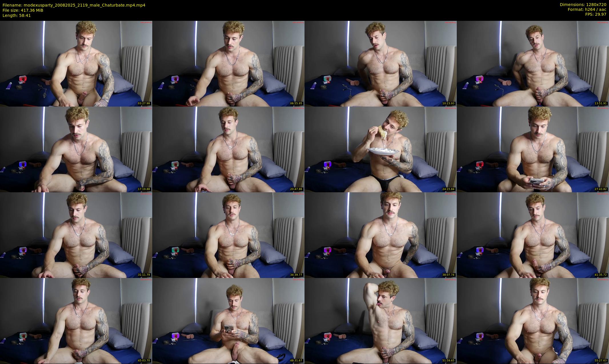 modexusparty — 59 minute Chaturbate male cam show recording, 720p, Aug 20, 2025