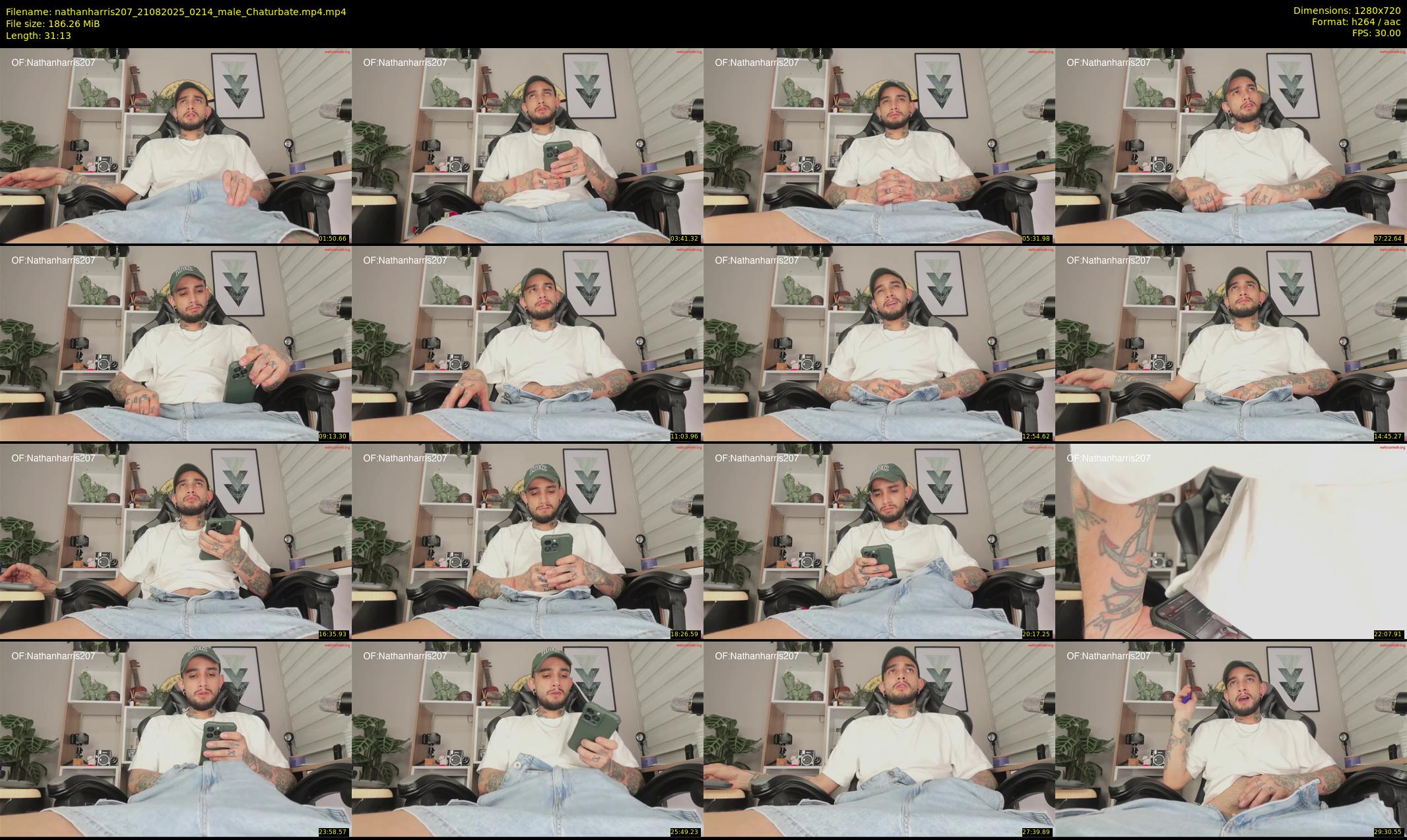 nathanharris207 — 32 minute Chaturbate male cam show recording, 720p, Aug 21, 2025