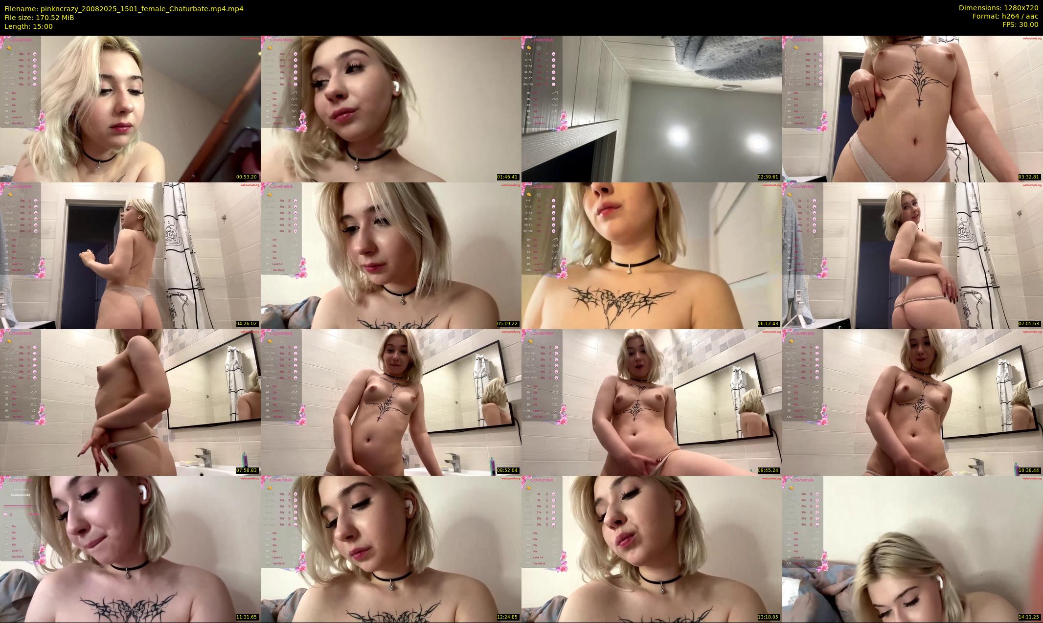 pinkncrazy — 15 minute Chaturbate female cam show recording, 720p, Aug 20, 2025