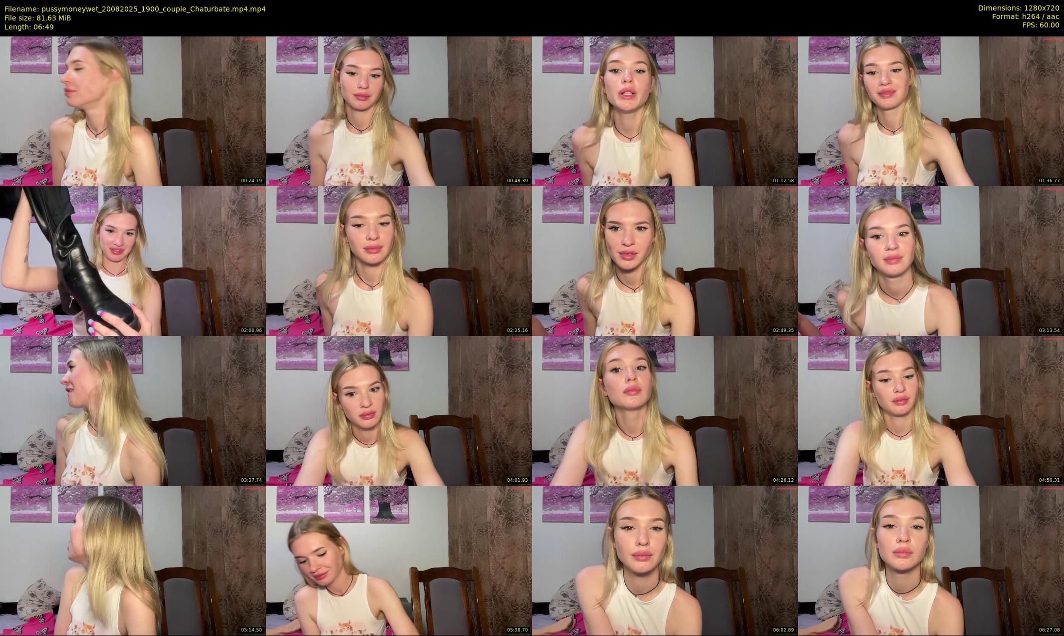 pussymoneywet — 7 minute Chaturbate couple cam show recording, 720p, Aug 20, 2025