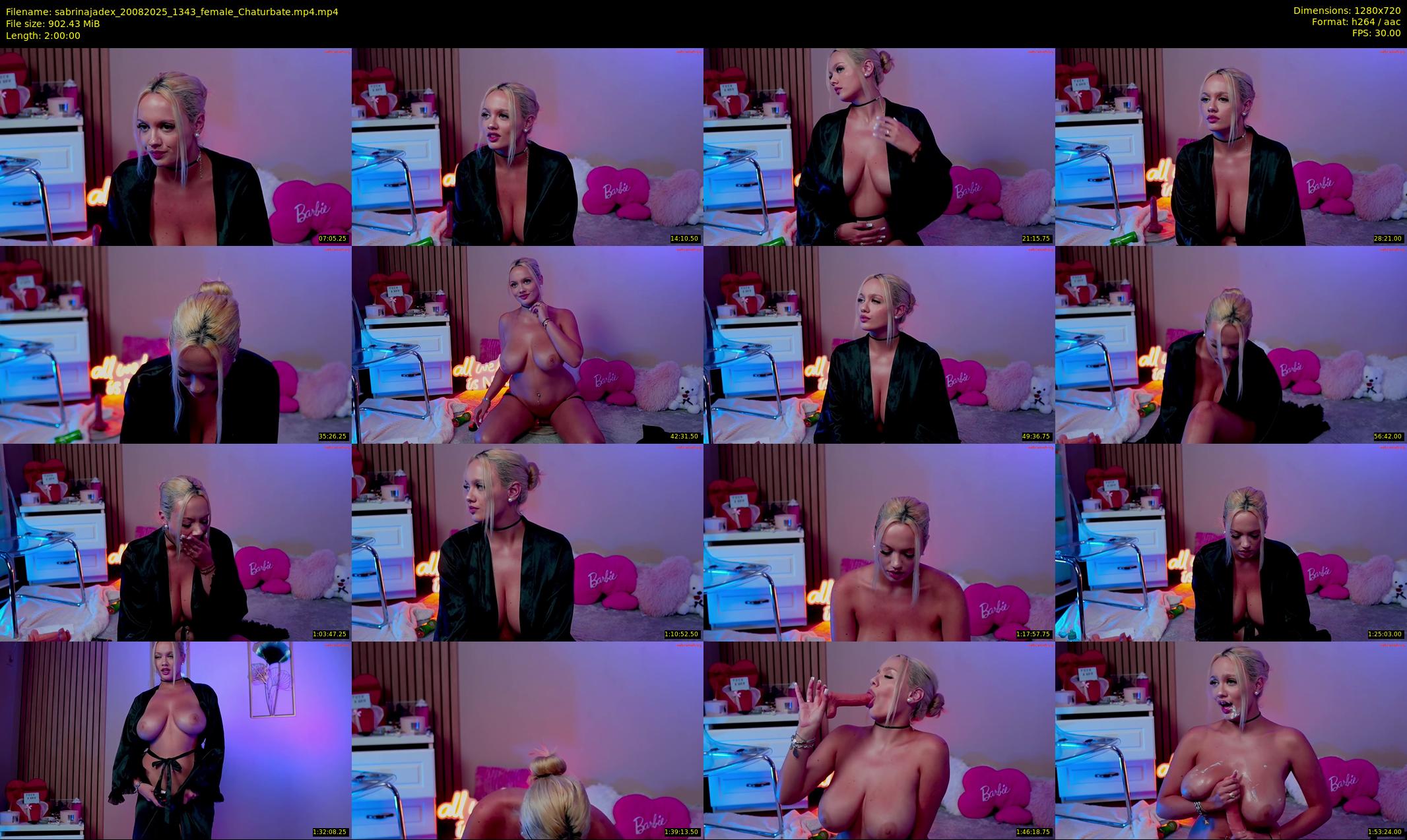 sabrinajadex — 120 minute Chaturbate female cam show recording, 720p, Aug 20, 2025