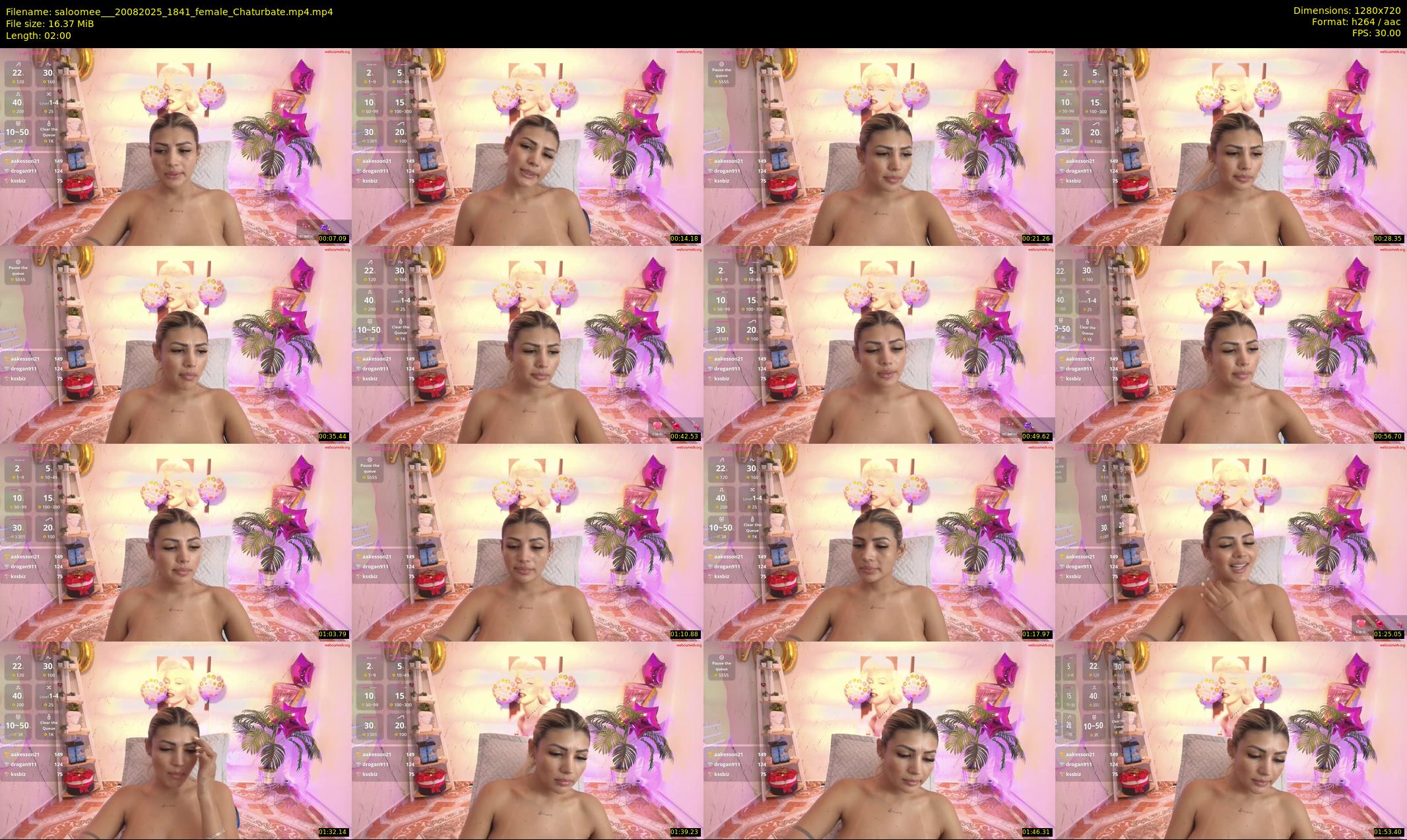 saloomee__ — 2 minute Chaturbate female cam show recording, 720p, Aug 20, 2025