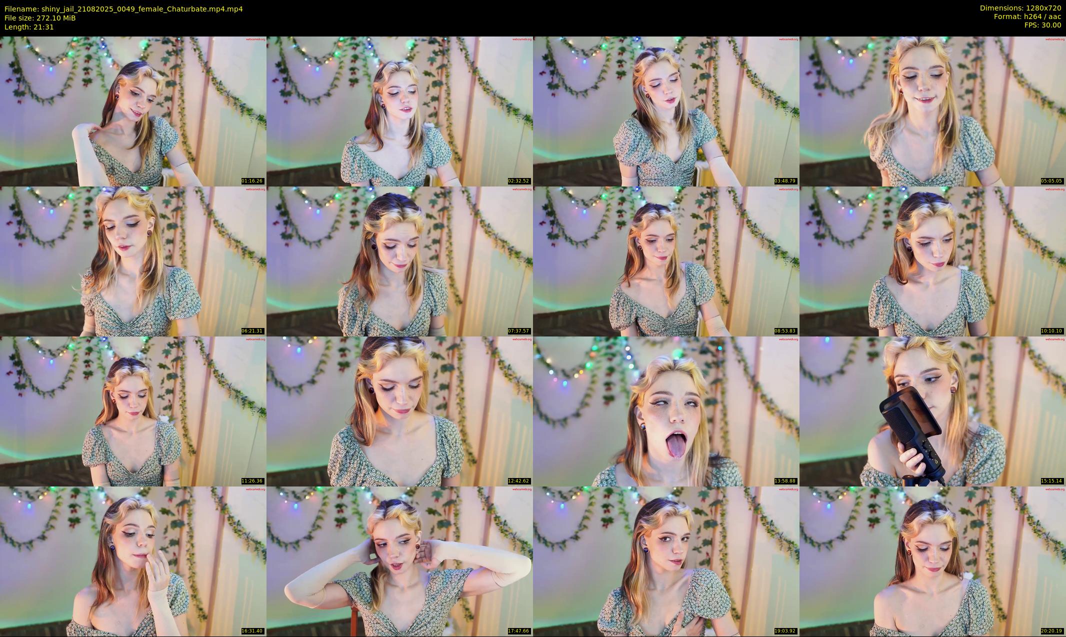 shiny_jail — 22 minute Chaturbate female cam show recording, 720p, Aug 21, 2025