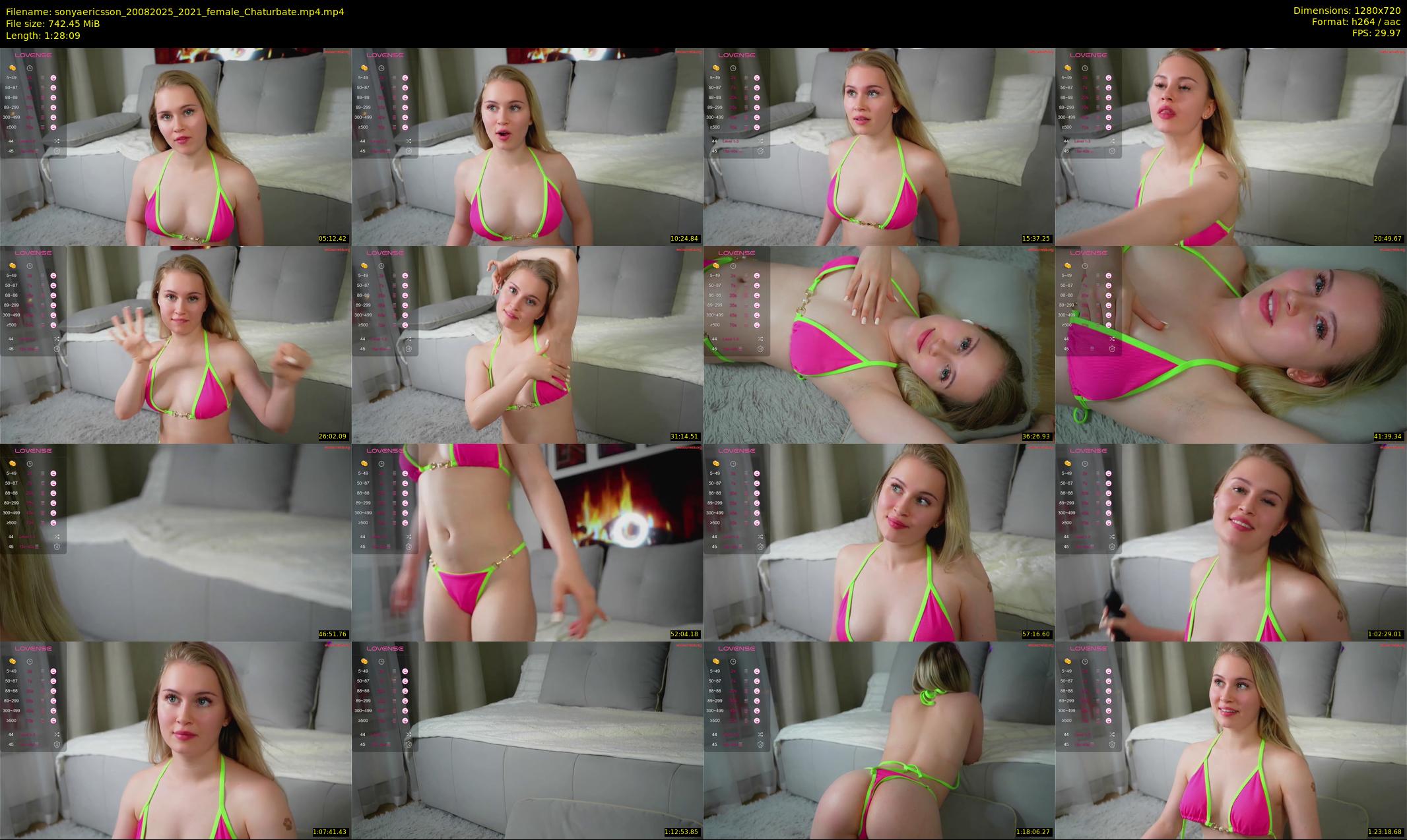 sonyaericsson — 89 minute Chaturbate female cam show recording, 720p, Aug 20, 2025