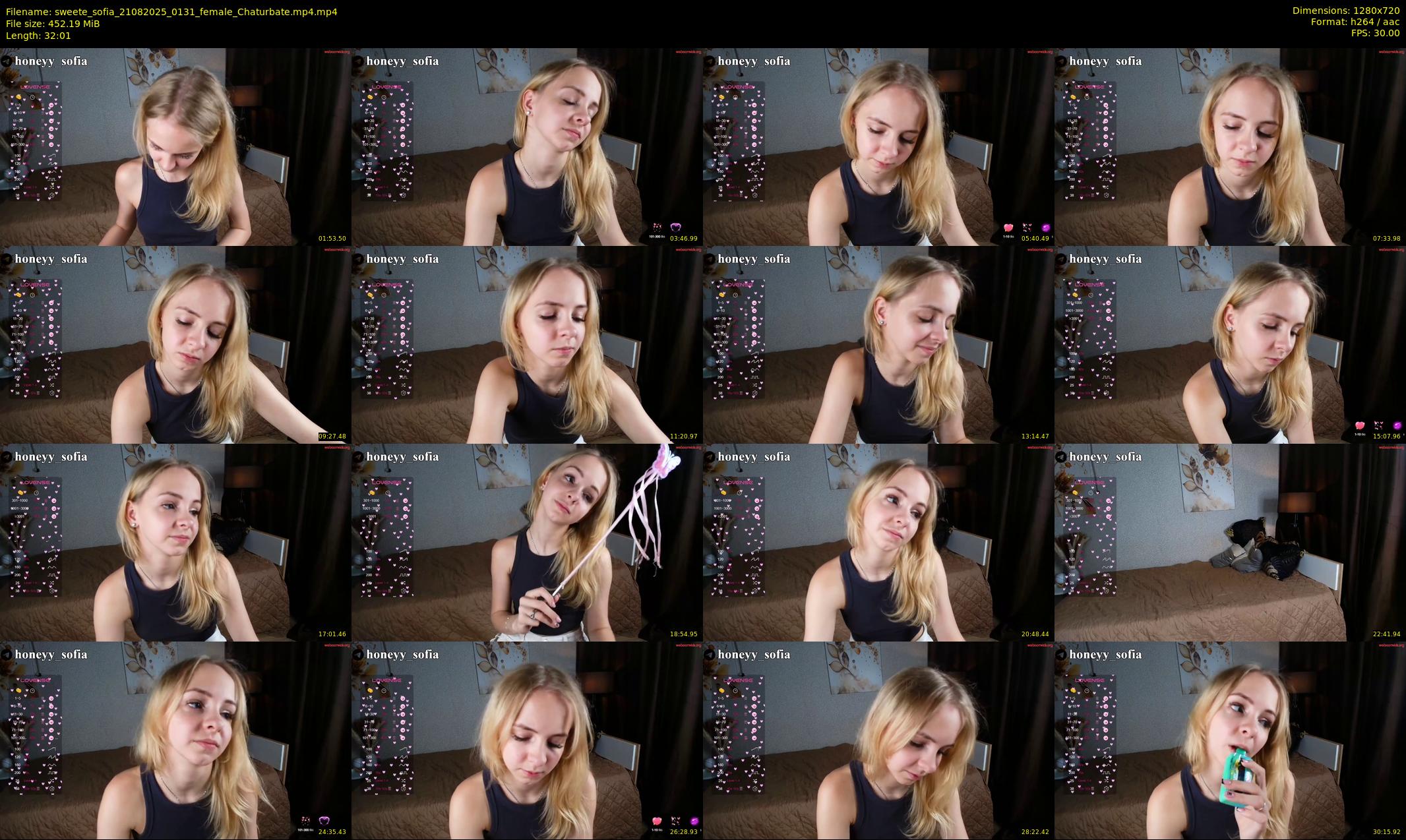 sweete_sofia — 33 minute Chaturbate female cam show recording, 720p, Aug 21, 2025