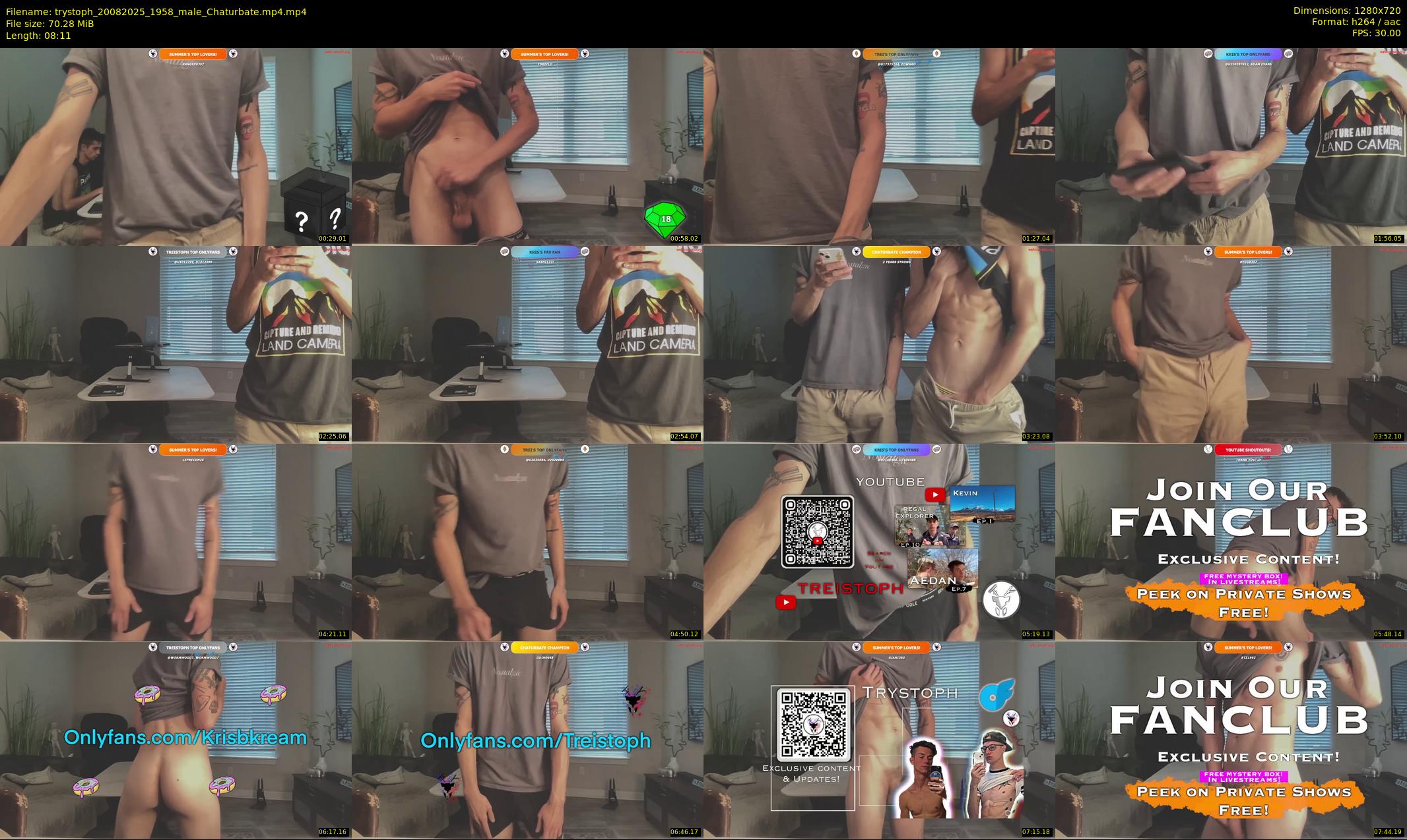 trystoph — 9 minute Chaturbate male cam show recording, 720p, Aug 20, 2025
