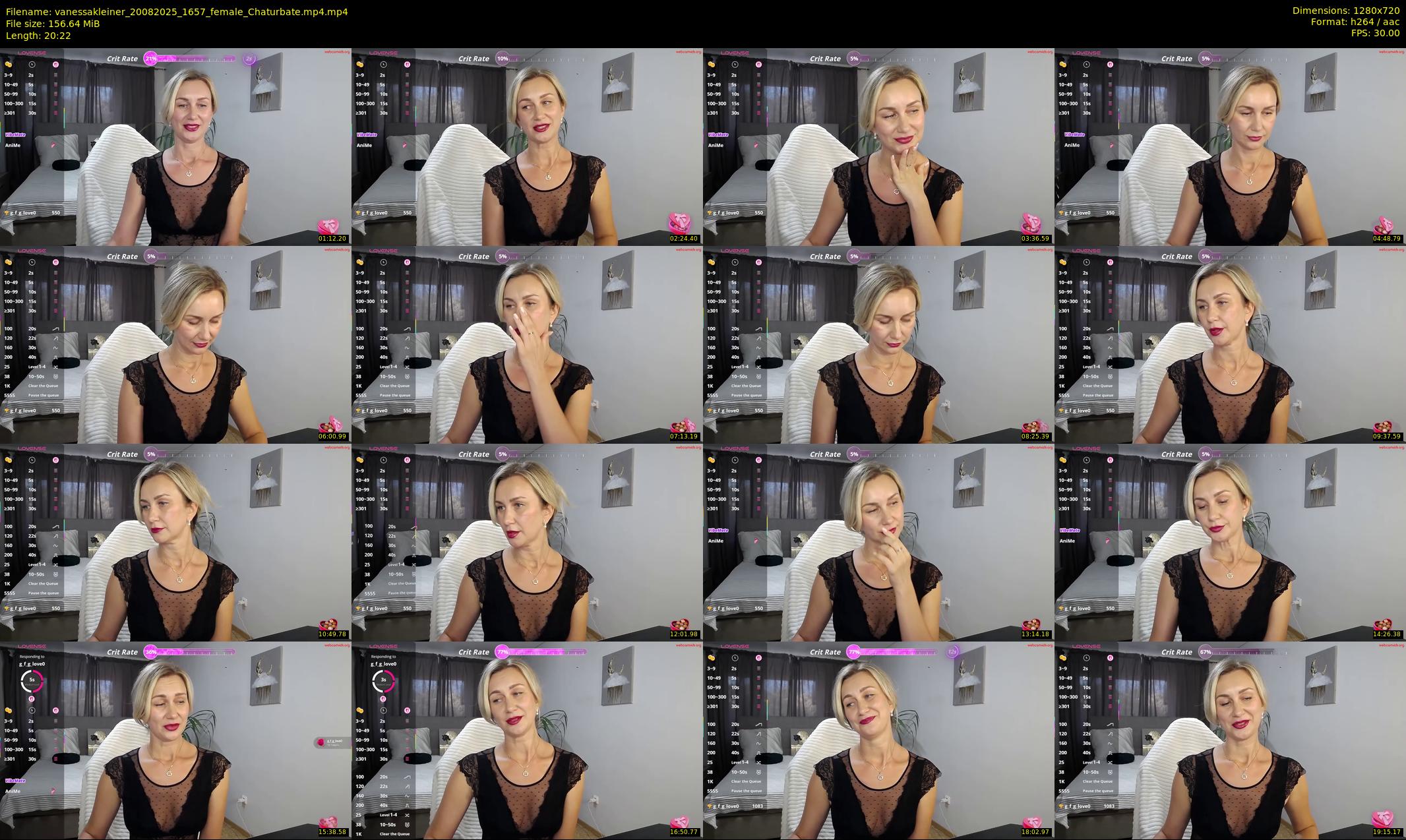 vanessakleiner — 21 minute Chaturbate female cam show recording, 720p, Aug 20, 2025