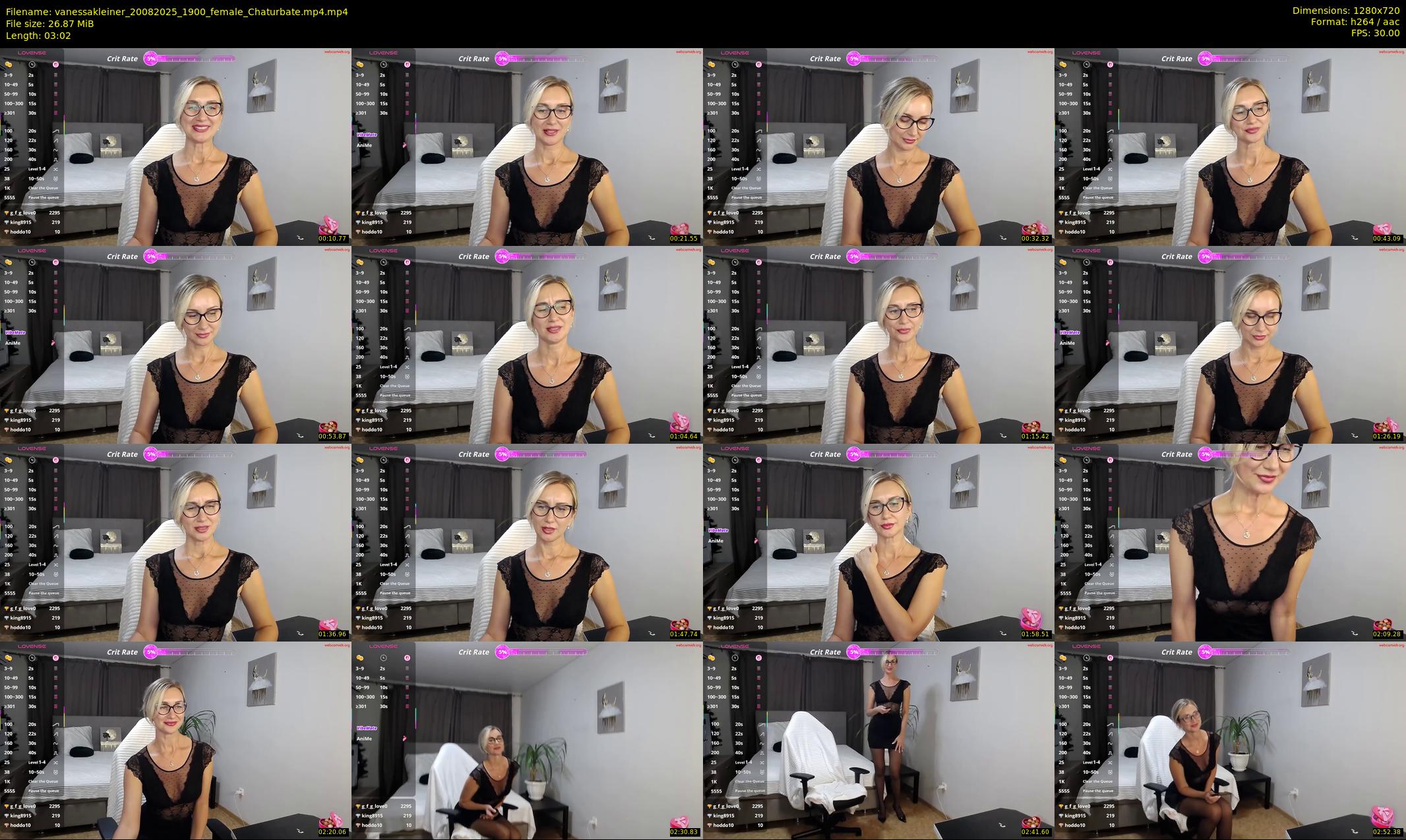 vanessakleiner — 4 minute Chaturbate female cam show recording, 720p, Aug 20, 2025