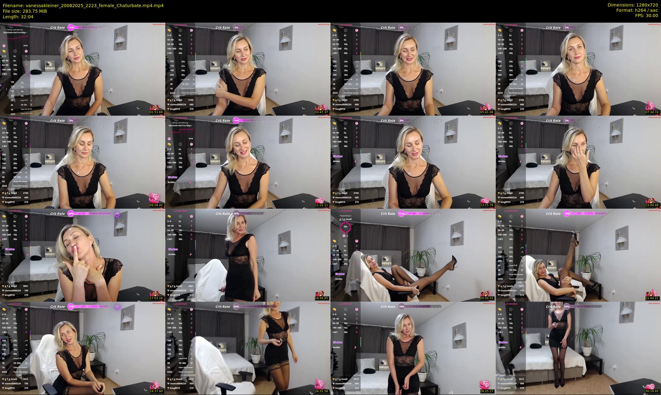 vanessakleiner — 33 minute Chaturbate female cam show recording, 720p, Aug 20, 2025