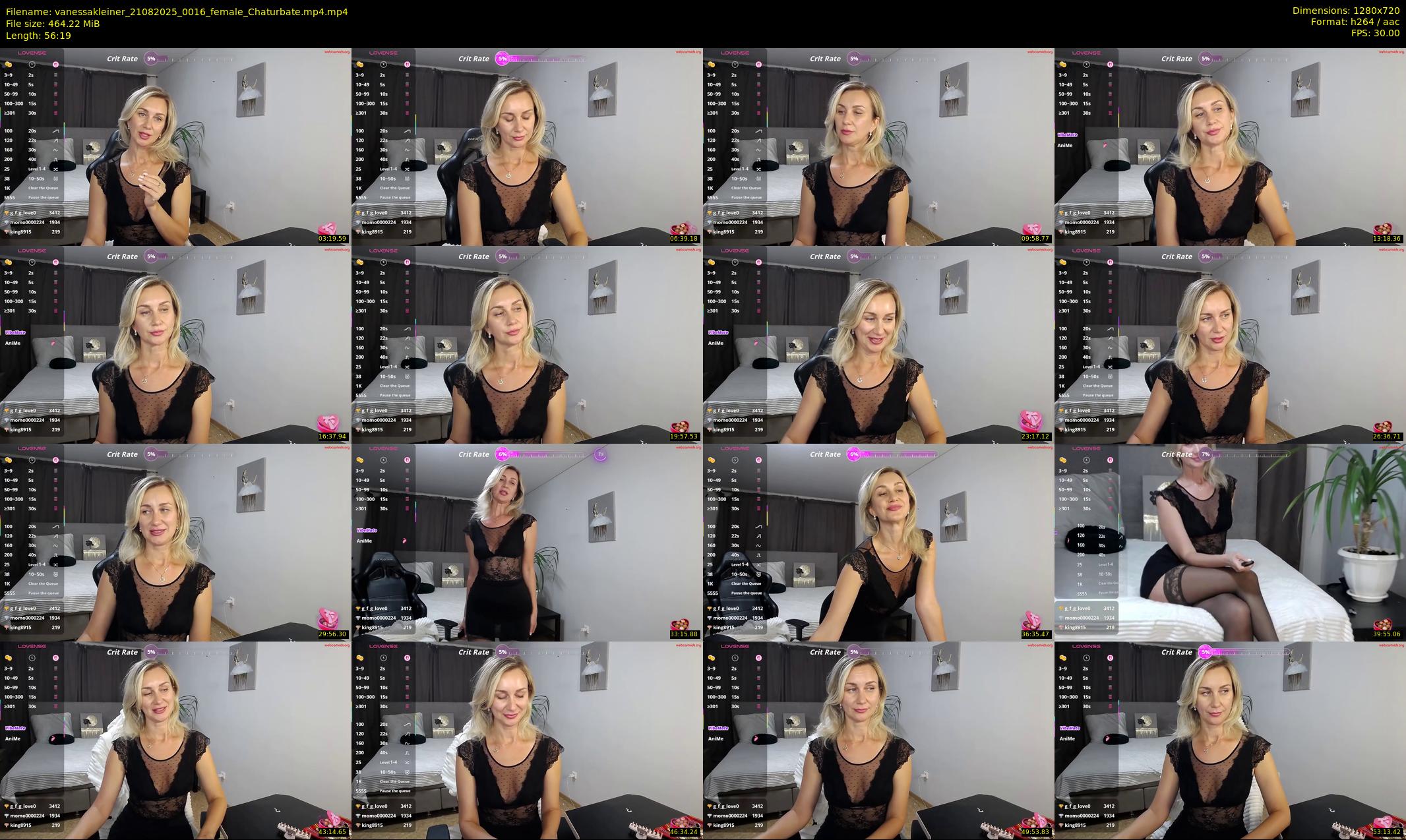 vanessakleiner — 57 minute Chaturbate female cam show recording, 720p, Aug 21, 2025