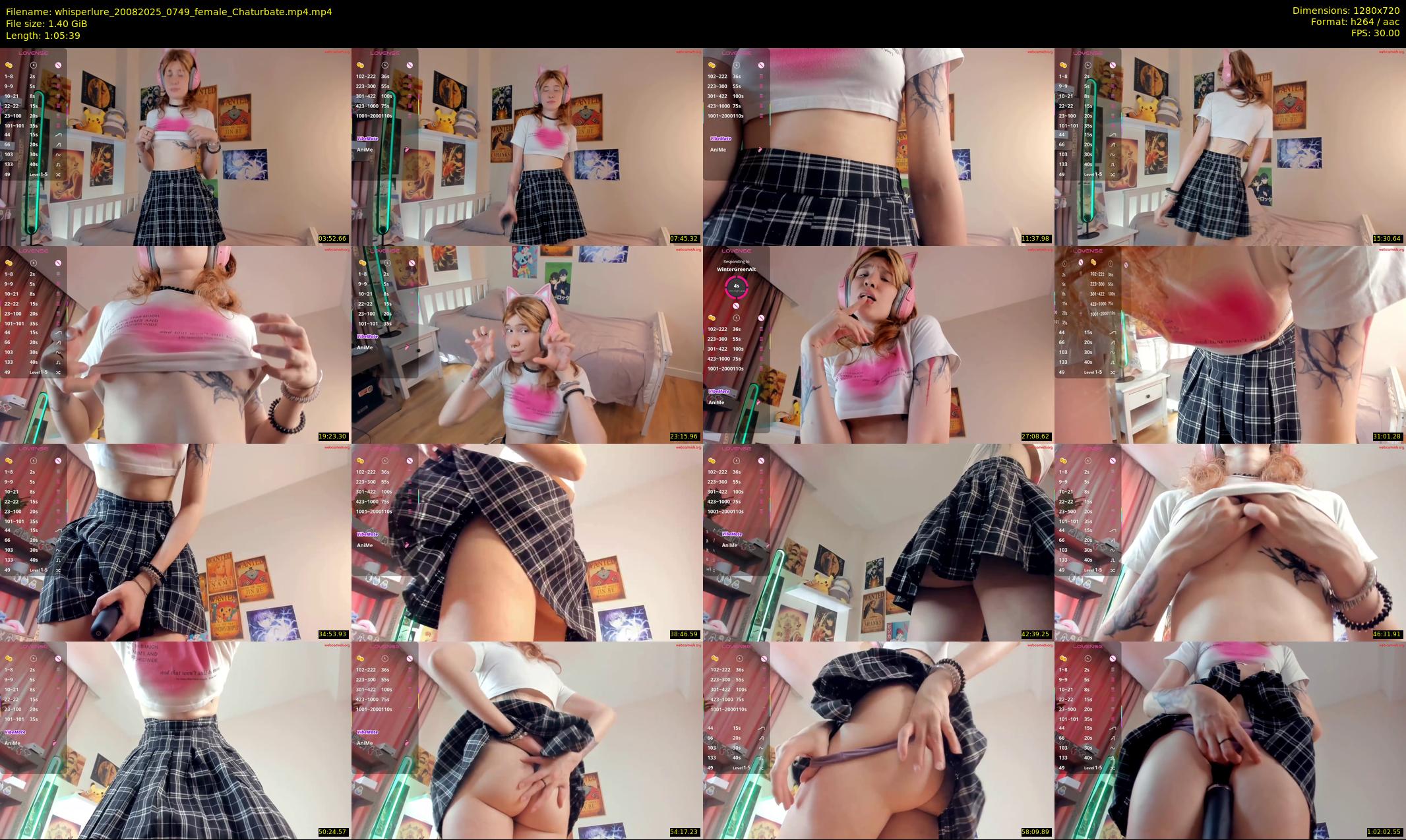 whisperlure — 66 minute Chaturbate female cam show recording, 720p, Aug 20, 2025