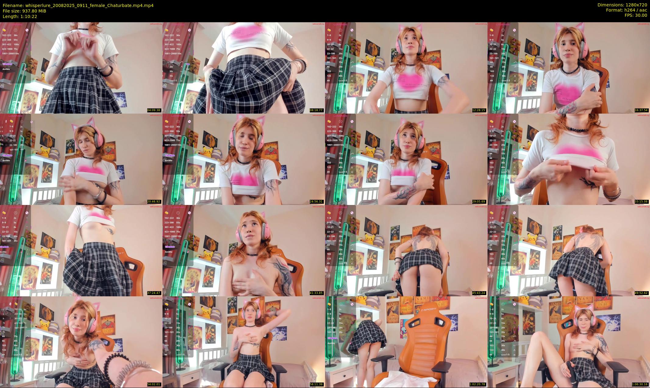 whisperlure — 71 minute Chaturbate female cam show recording, 720p, Aug 20, 2025