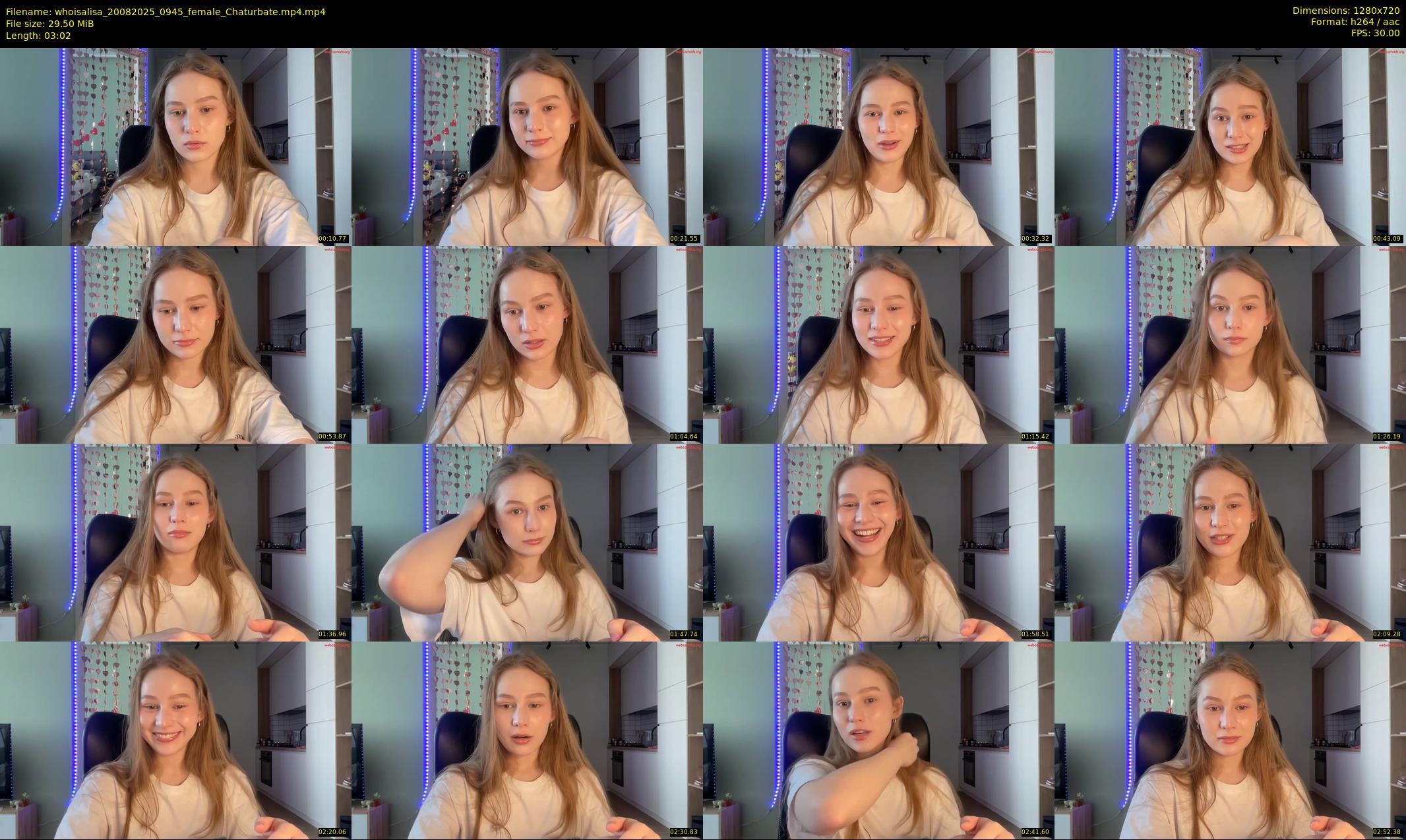 whoisalisa — 4 minute Chaturbate female cam show recording, 720p, Aug 20, 2025