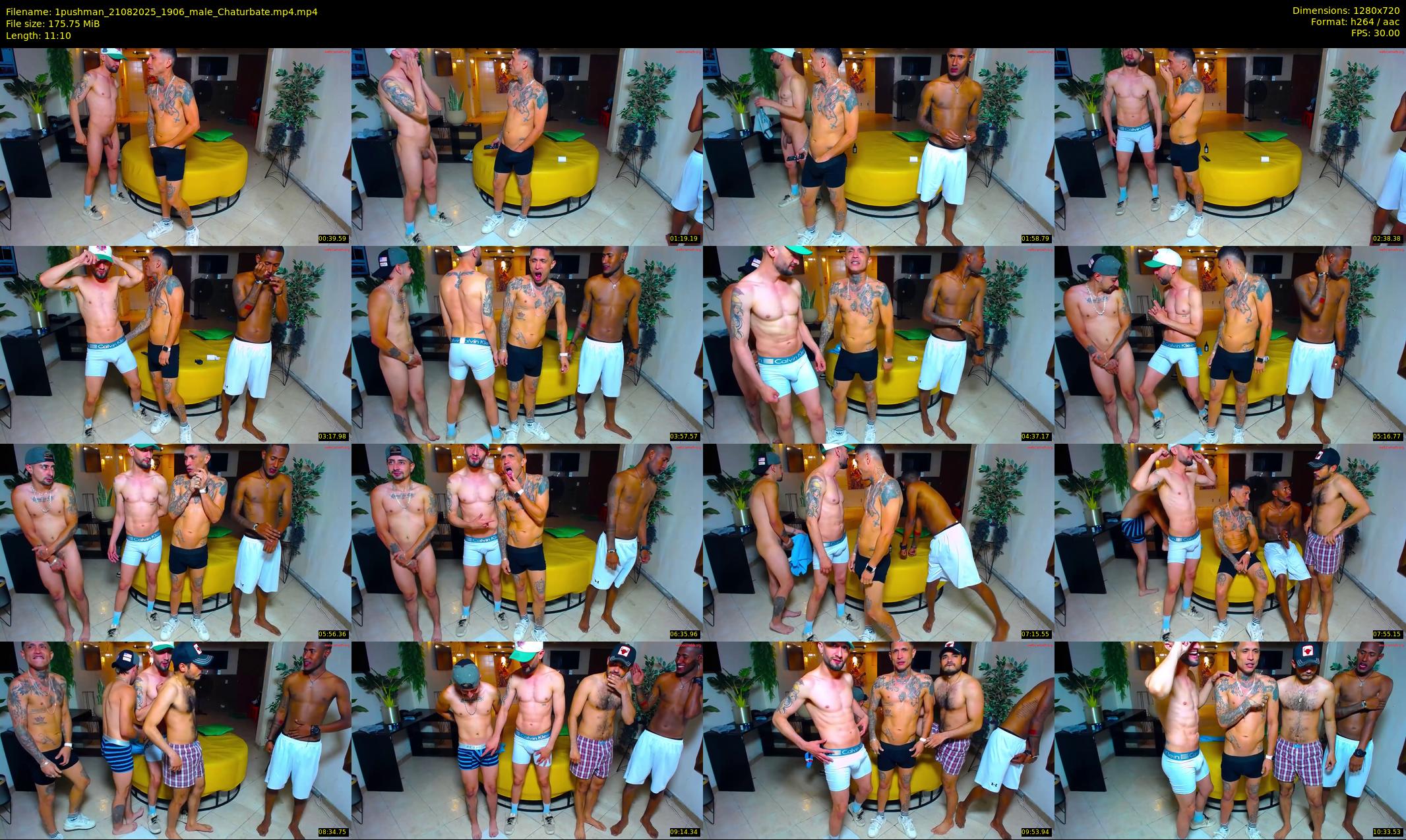 1pushman — 12 minute Chaturbate male cam show recording, 720p, Aug 21, 2025