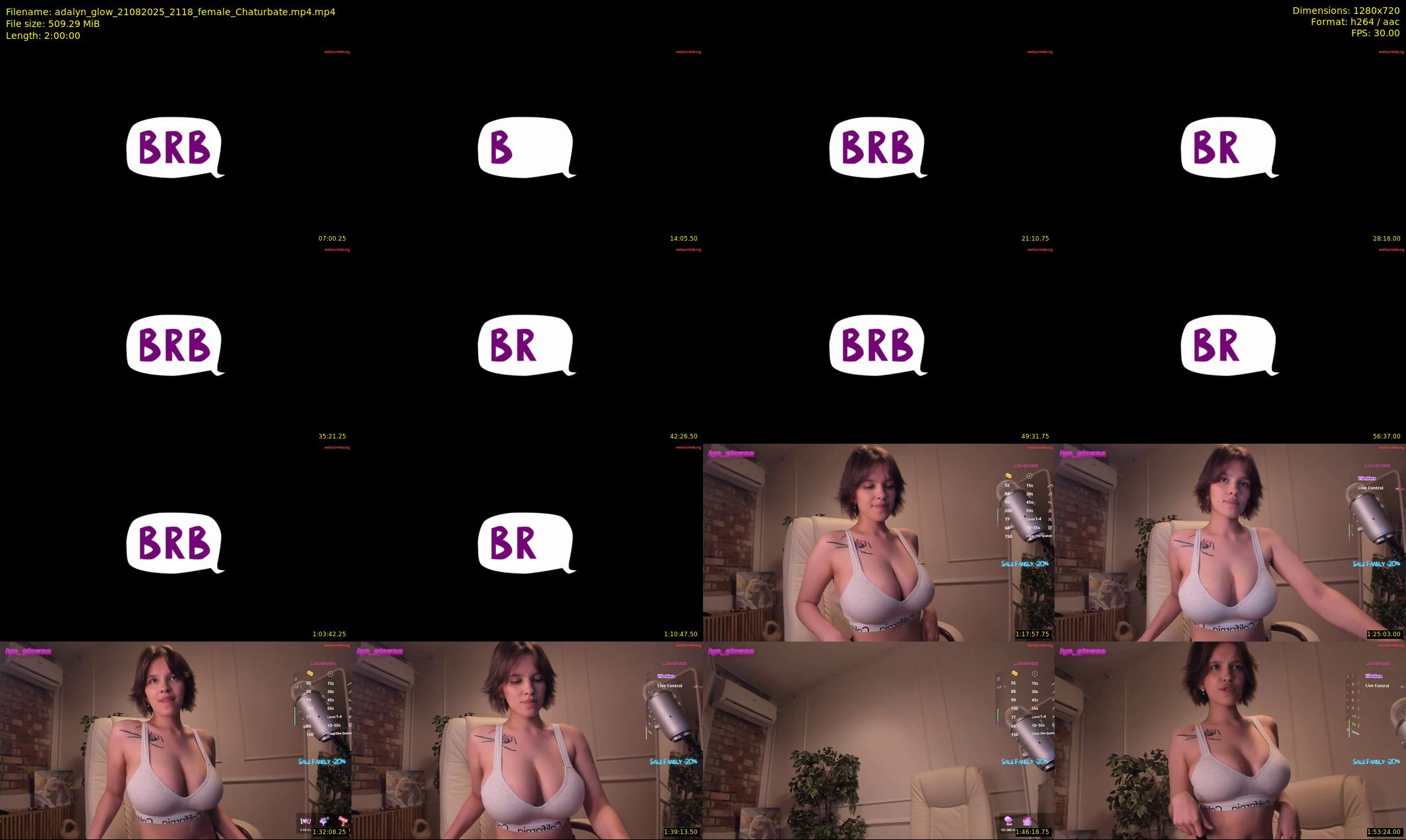 adalyn_glow — 120 minute Chaturbate female cam show recording, 720p, Aug 21, 2025