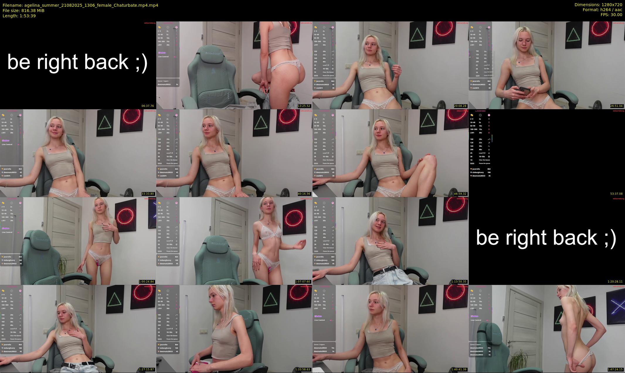 agelina_summer — 114 minute Chaturbate female cam show recording, 720p, Aug 21, 2025
