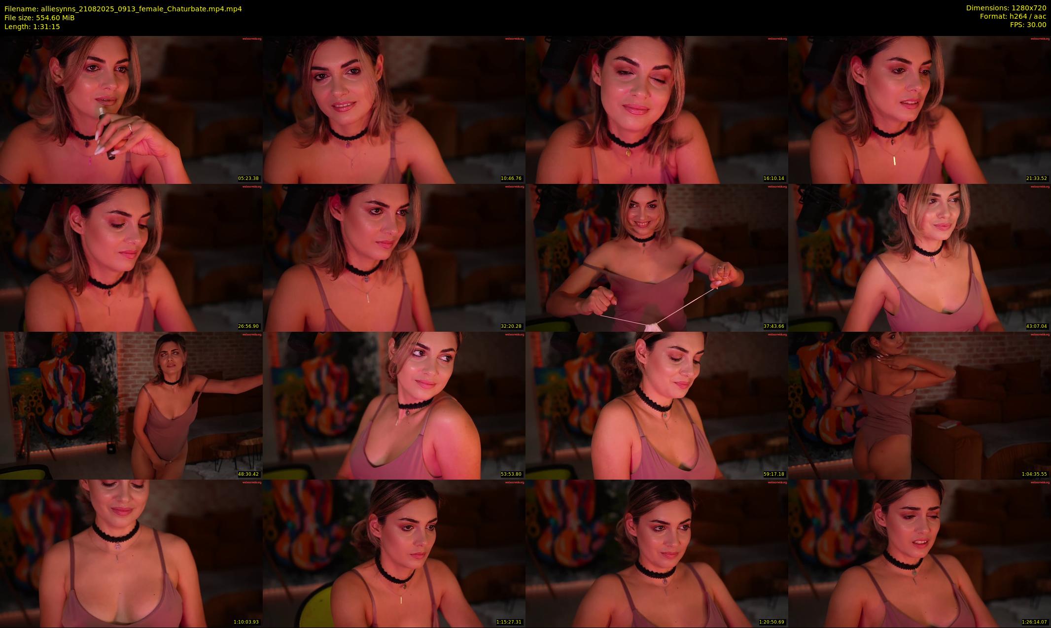 alliesynns — 92 minute Chaturbate female cam show recording, 720p, Aug 21, 2025