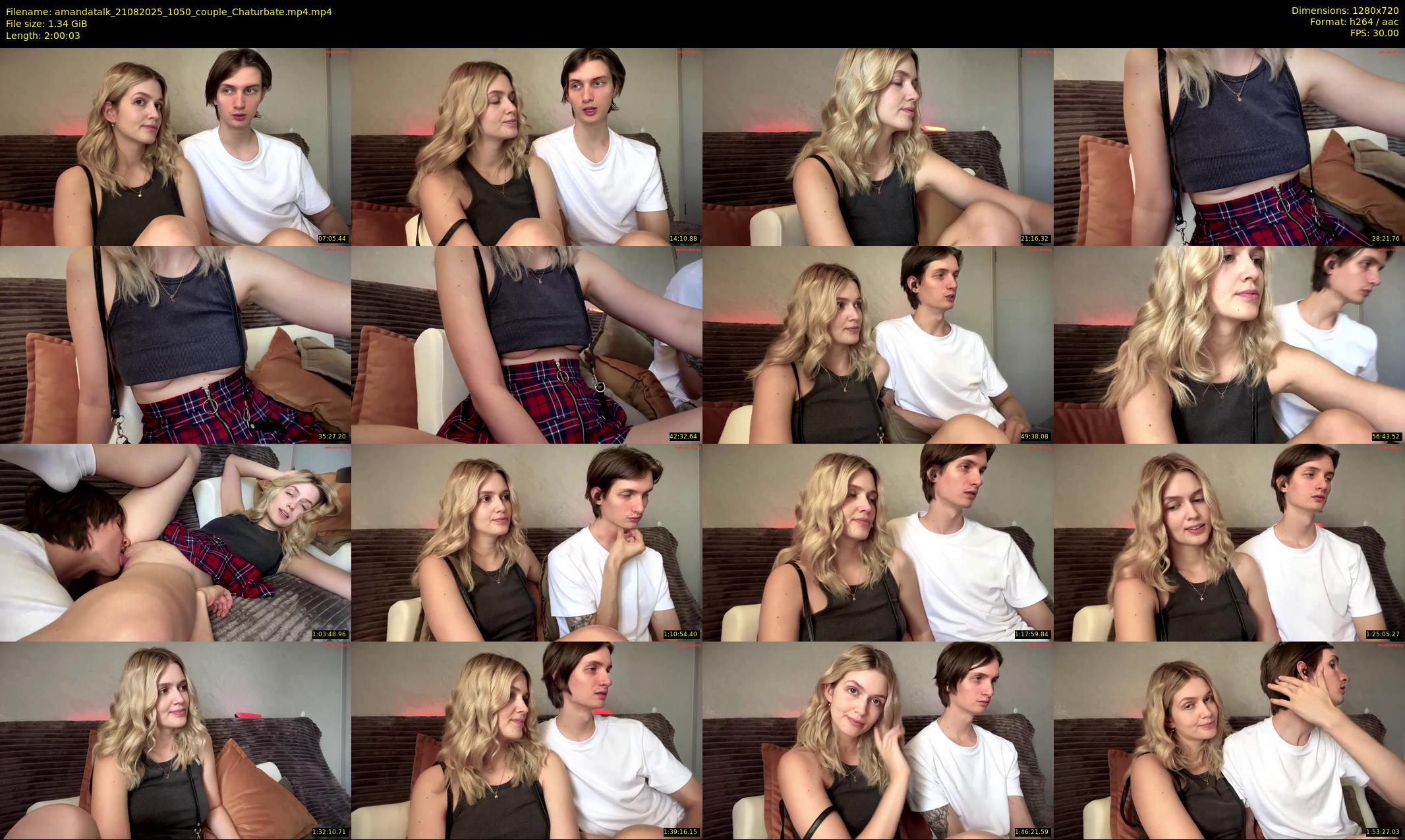 amandatalk — 121 minute Chaturbate couple cam show recording, 720p, Aug 21, 2025