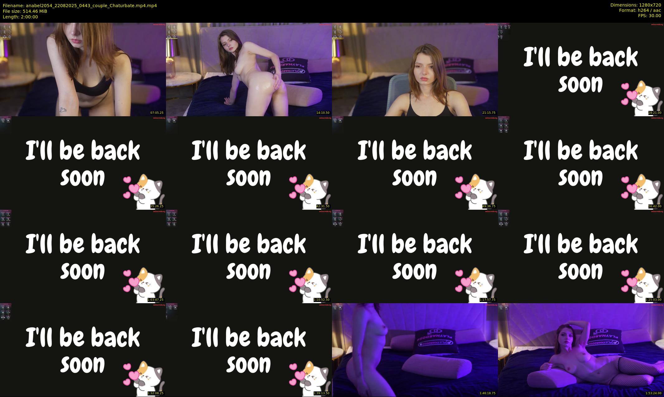 anabel2054 — 120 minute Chaturbate female cam show recording, 720p, Aug 22, 2025