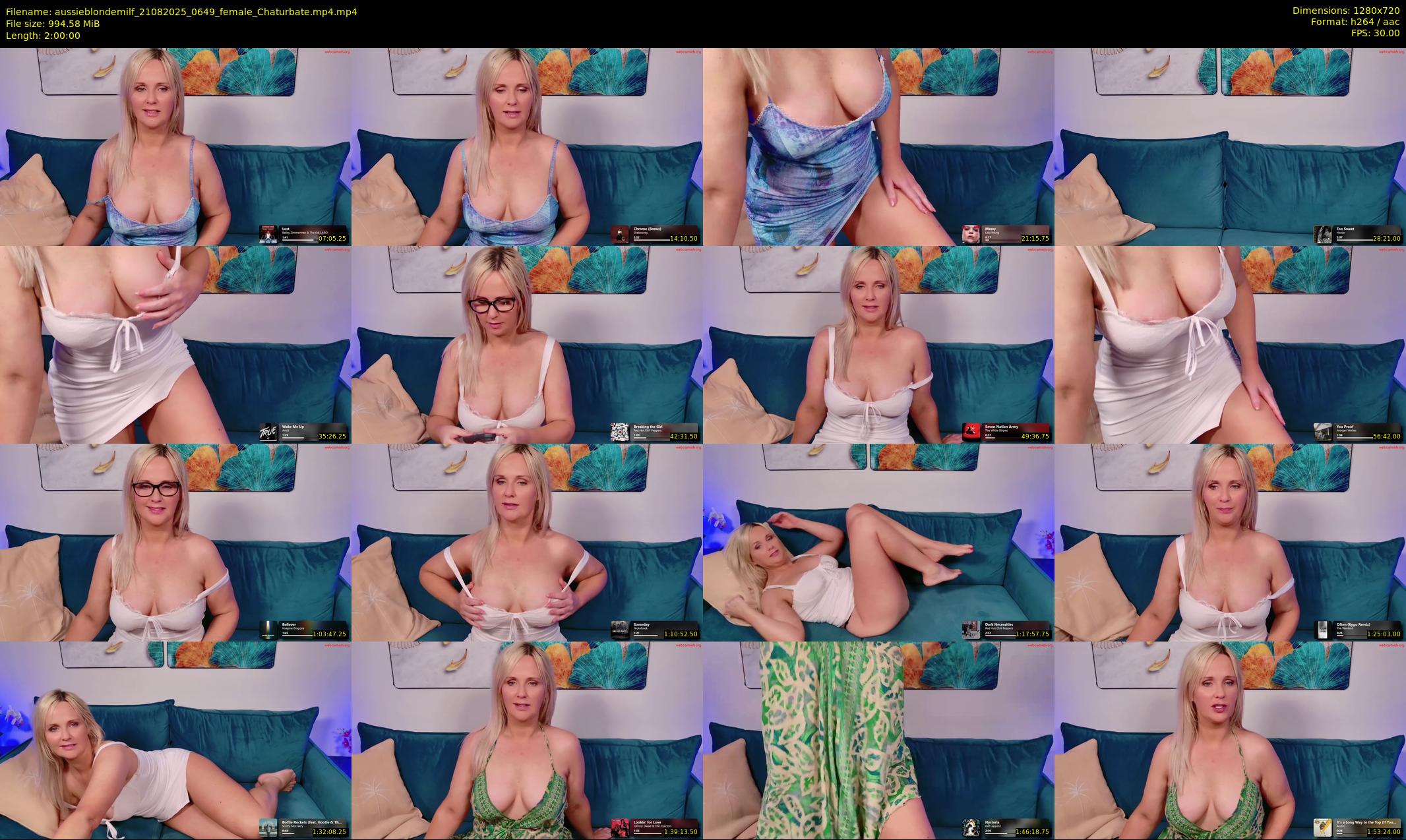 aussieblondemilf — 120 minute Chaturbate female cam show recording, 720p, Aug 21, 2025