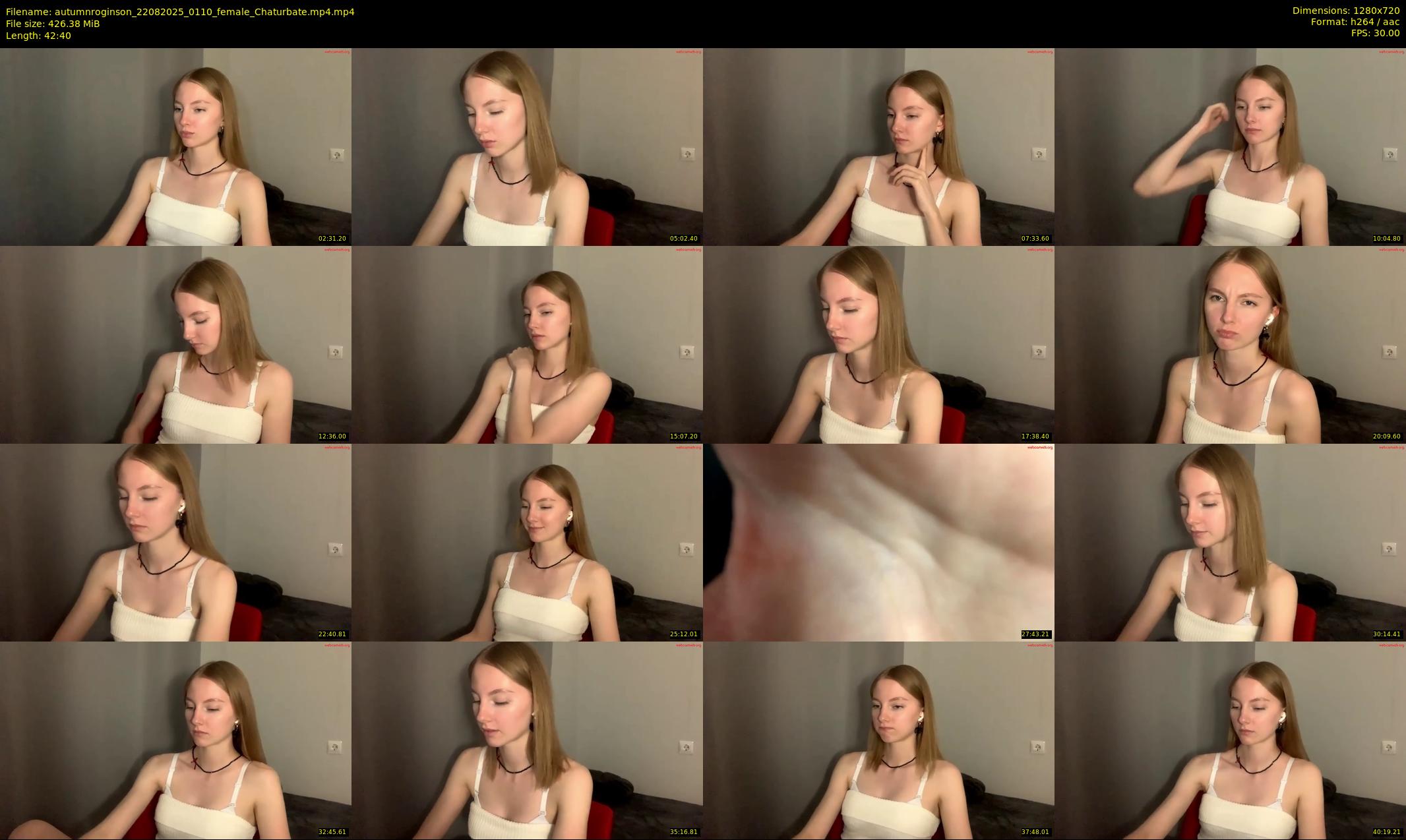 autumnroginson — 43 minute Chaturbate female cam show recording, 720p, Aug 22, 2025