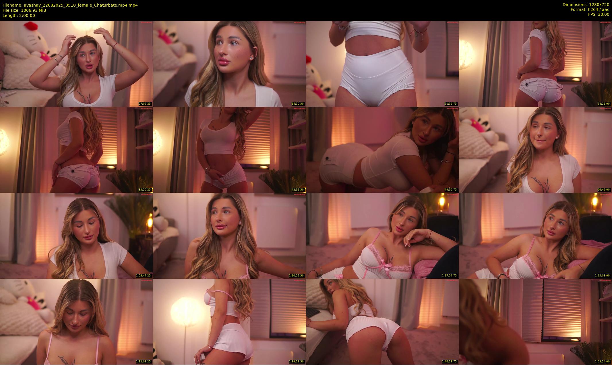 avashay — 120 minute Chaturbate female cam show recording, 720p, Aug 22, 2025
