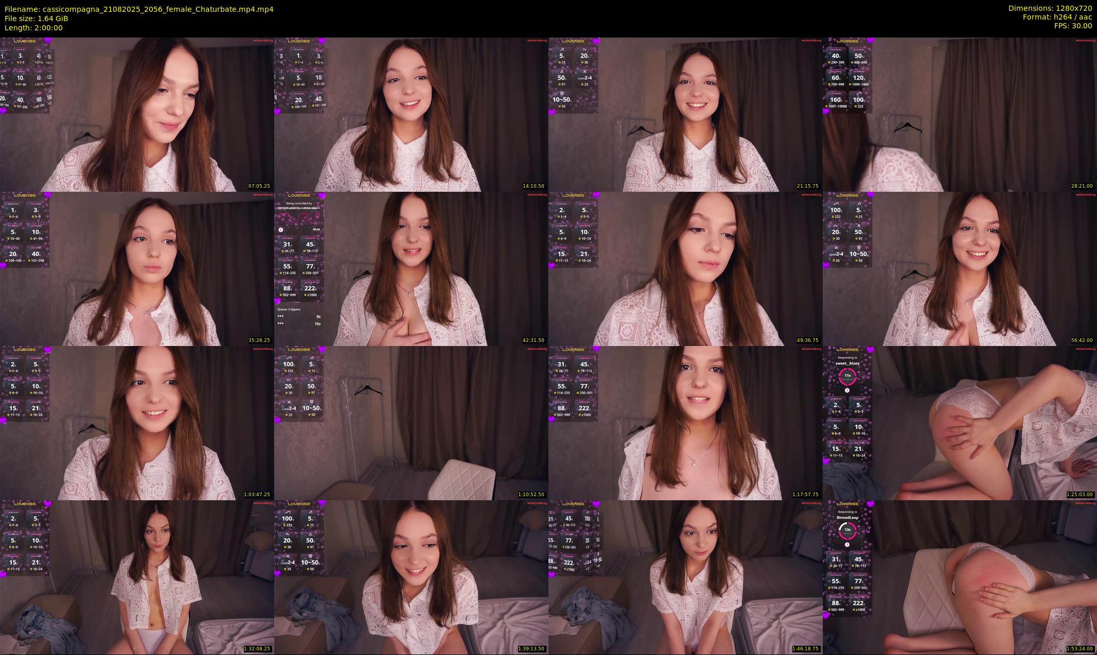 cassicompagna — 120 minute Chaturbate female cam show recording, 720p, Aug 21, 2025